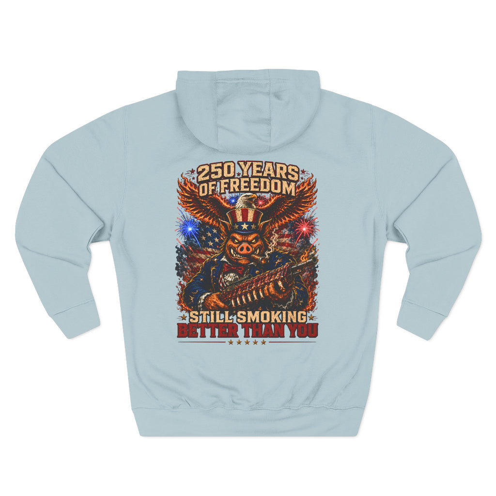 BBQ Test Pit America's 250th Birthday Hoodie | Limited Edition Patriotic Fleece