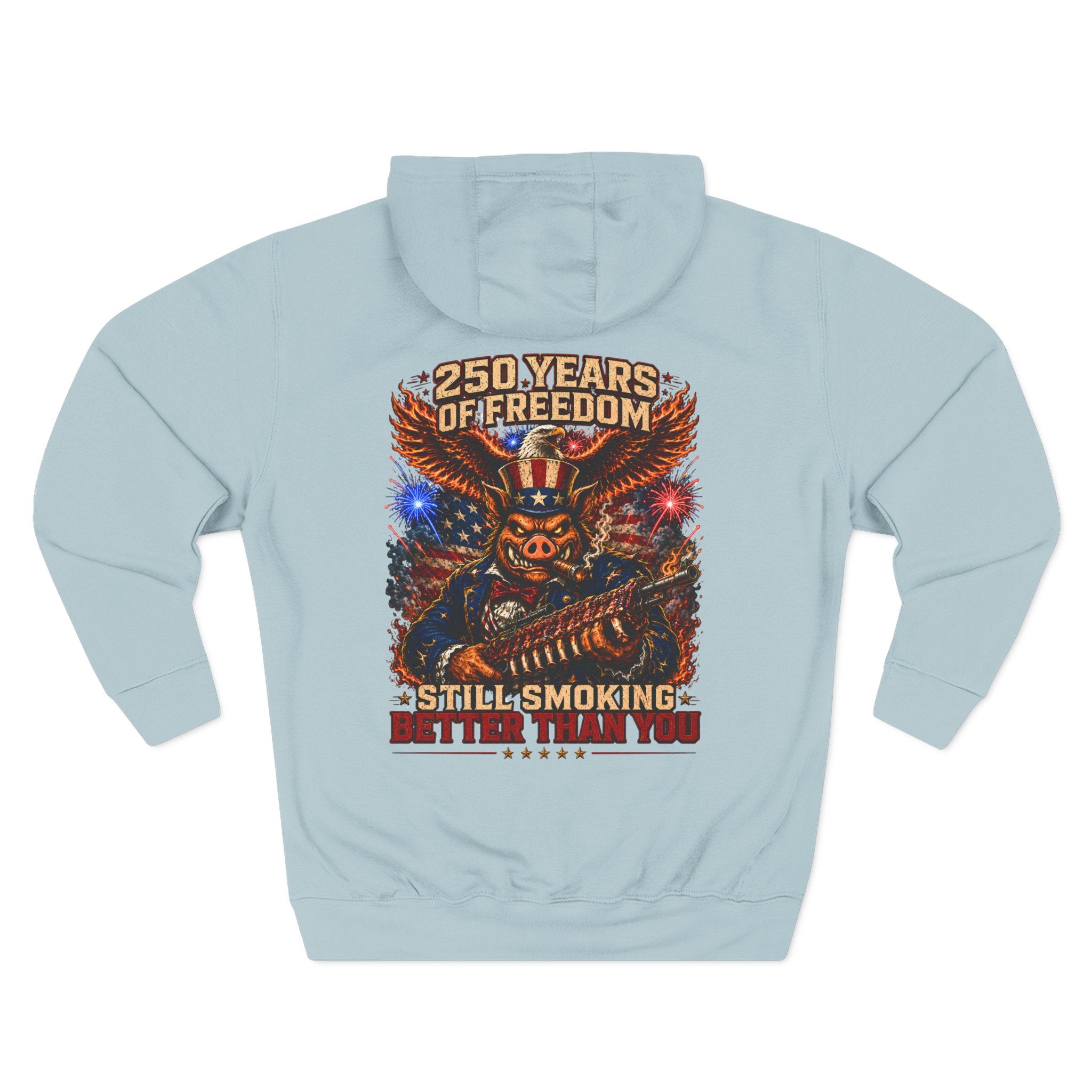 BBQ Test Pit America's 250th Birthday Hoodie | Limited Edition Patriotic Fleece
