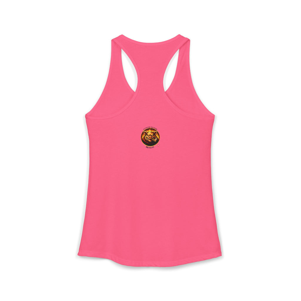 BBQ Test Pit Official Logo Women's Tank Top — Premium Racerback | Batch 001