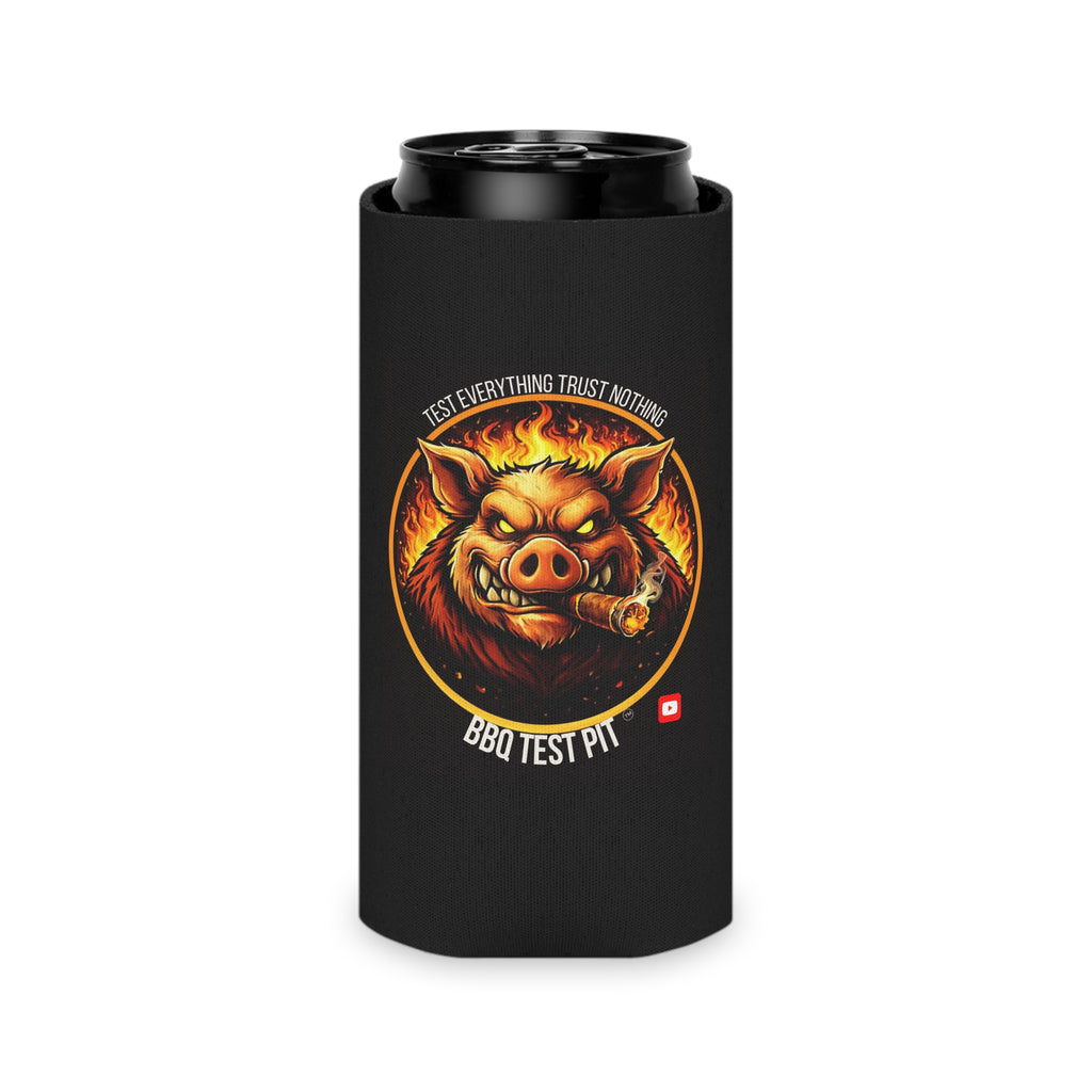 BBQ Test Pit Can Cooler — Insulated Beer Sleeves | Regular & Slim Can Options