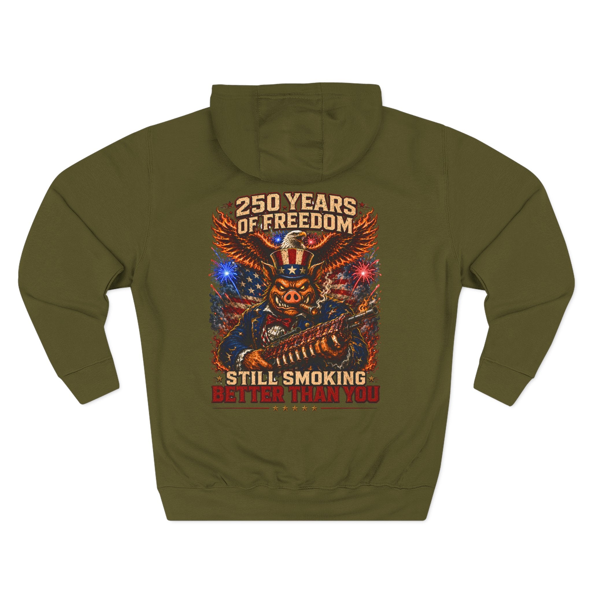 BBQ Test Pit America's 250th Birthday Hoodie | Limited Edition Patriotic Fleece