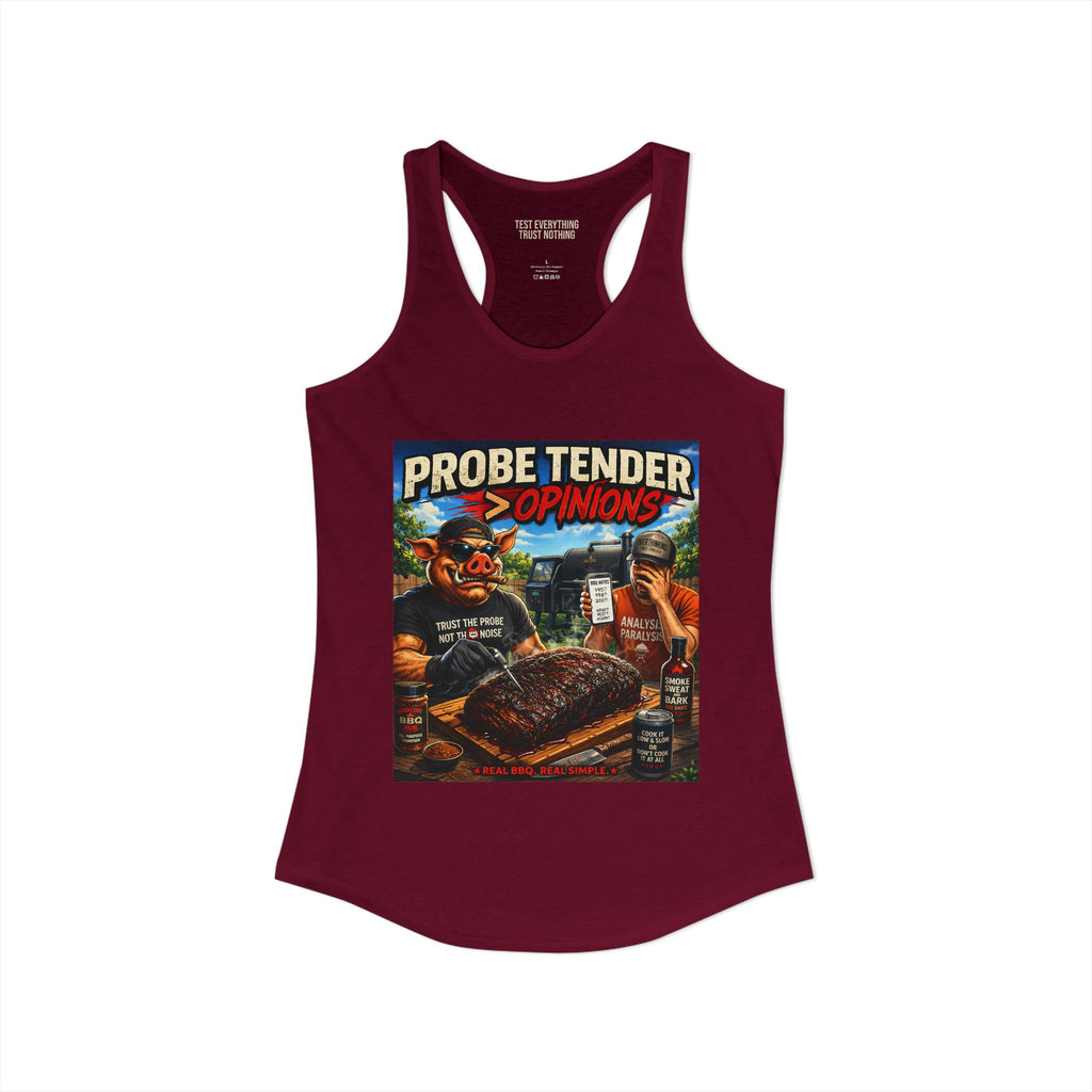 Probe Tender > Opinions Women's Tank Top — Premium Racerback | BBQ Test Pit