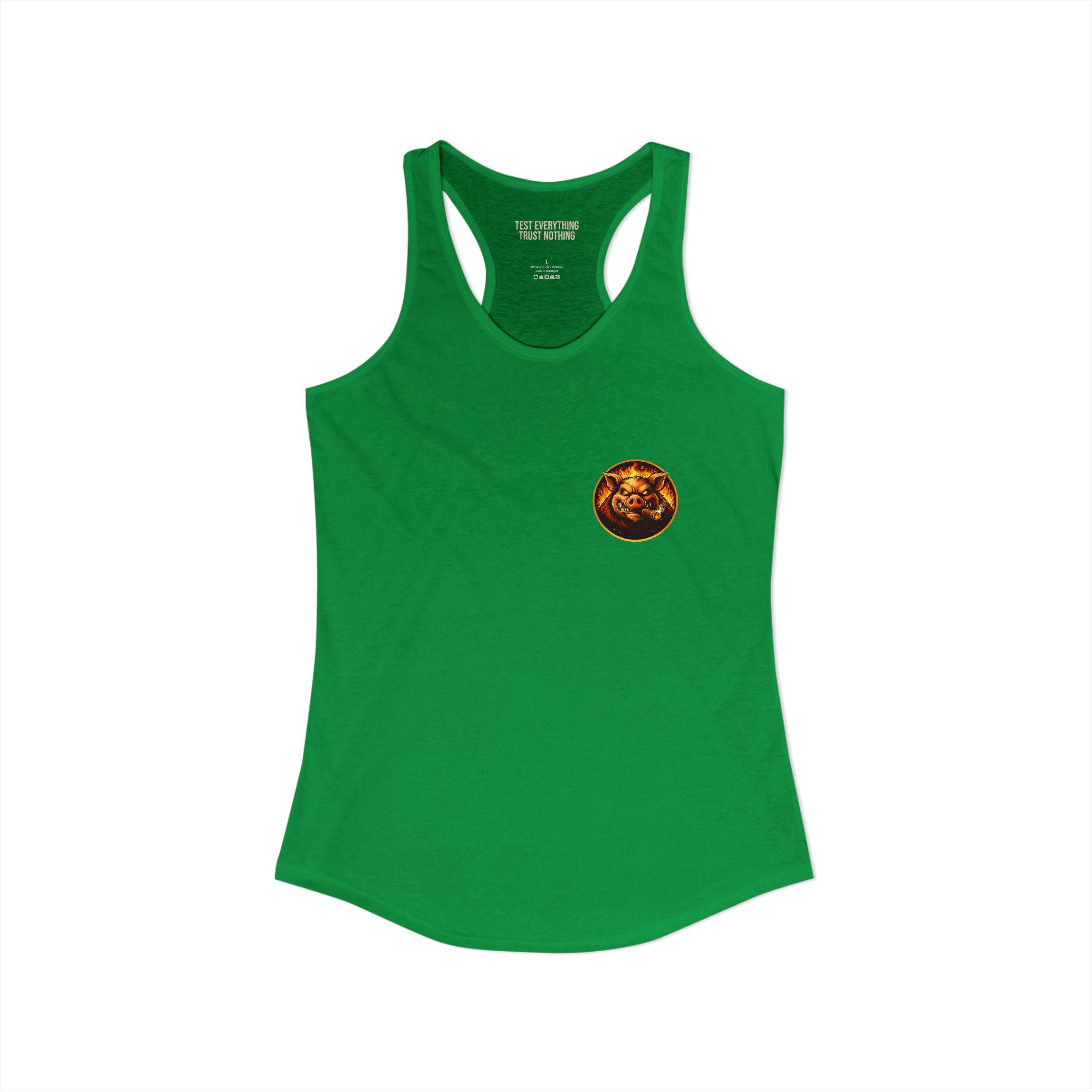 BBQ Test Pit Official Logo Women's Tank Top — Premium Racerback | Batch 001