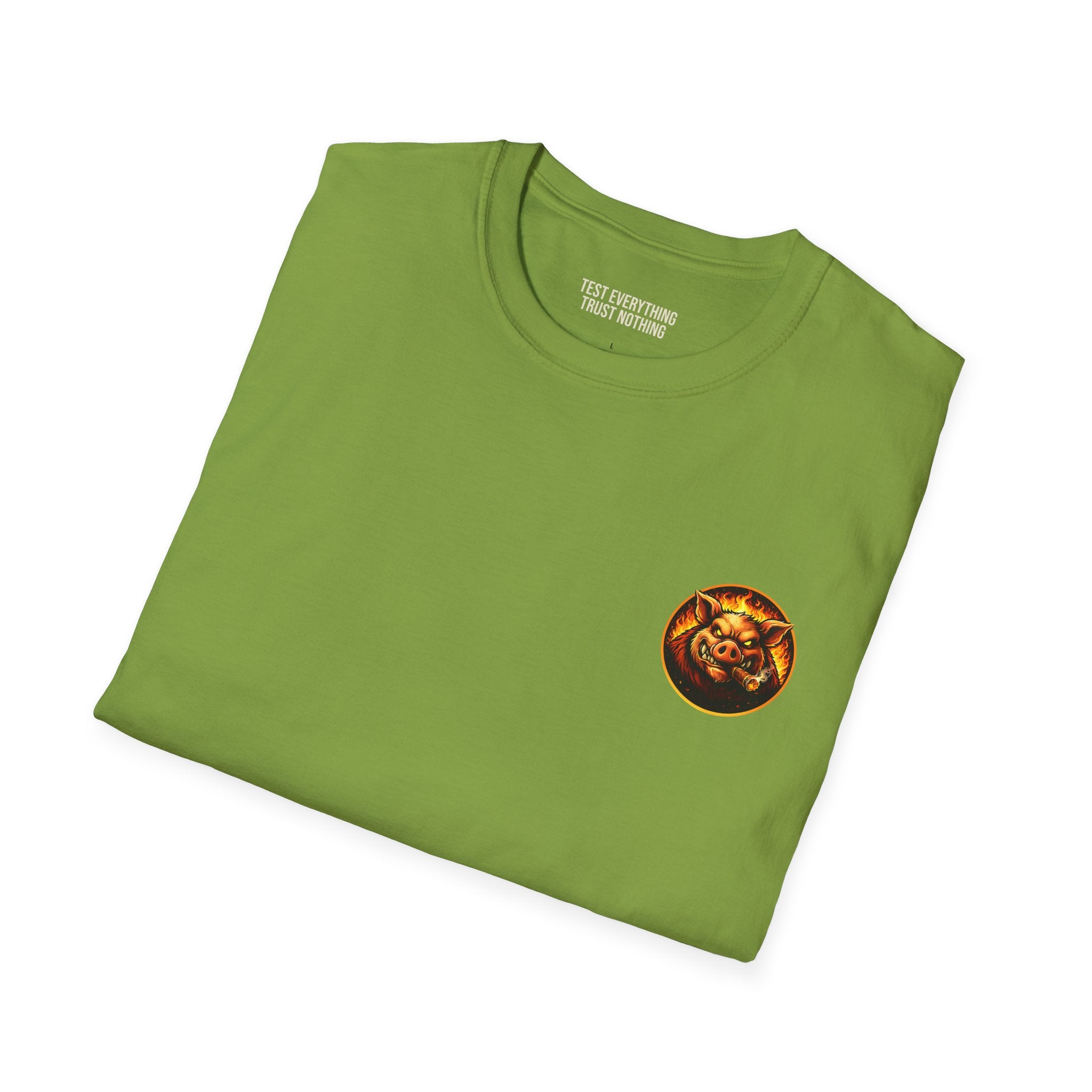 Stop Staring At My Rack T-Shirt — Premium Softstyle Rib Tee | BBQ Test Pit