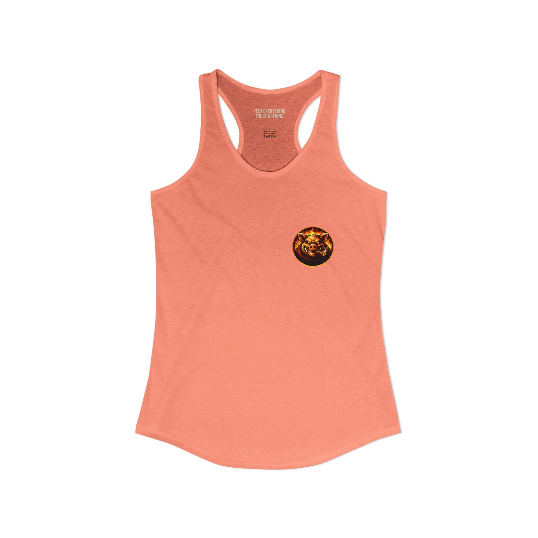 BBQ Test Pit Official Logo Women's Tank Top — Premium Racerback | Batch 001