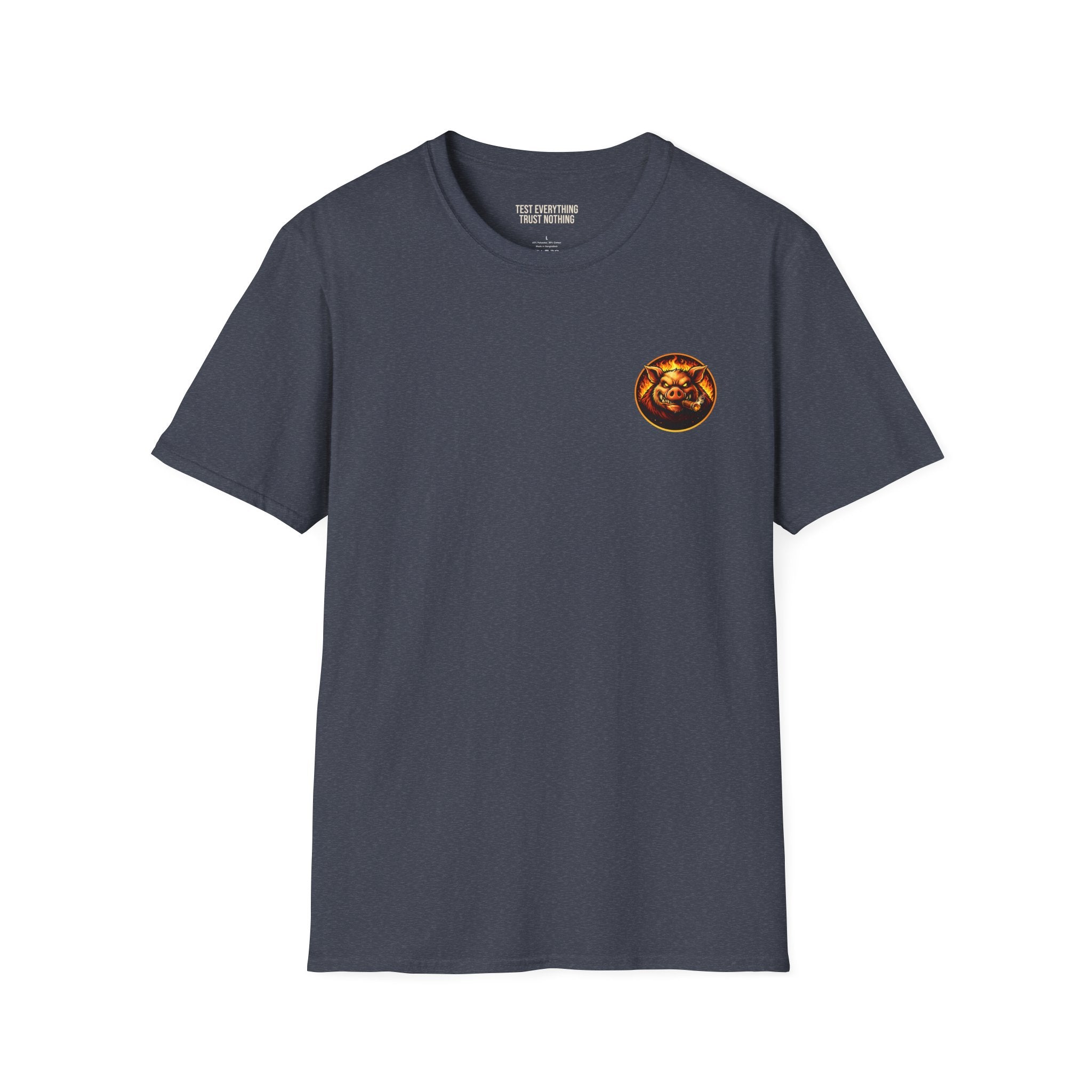 Stop Staring At My Rack T-Shirt — Premium Softstyle Rib Tee | BBQ Test Pit