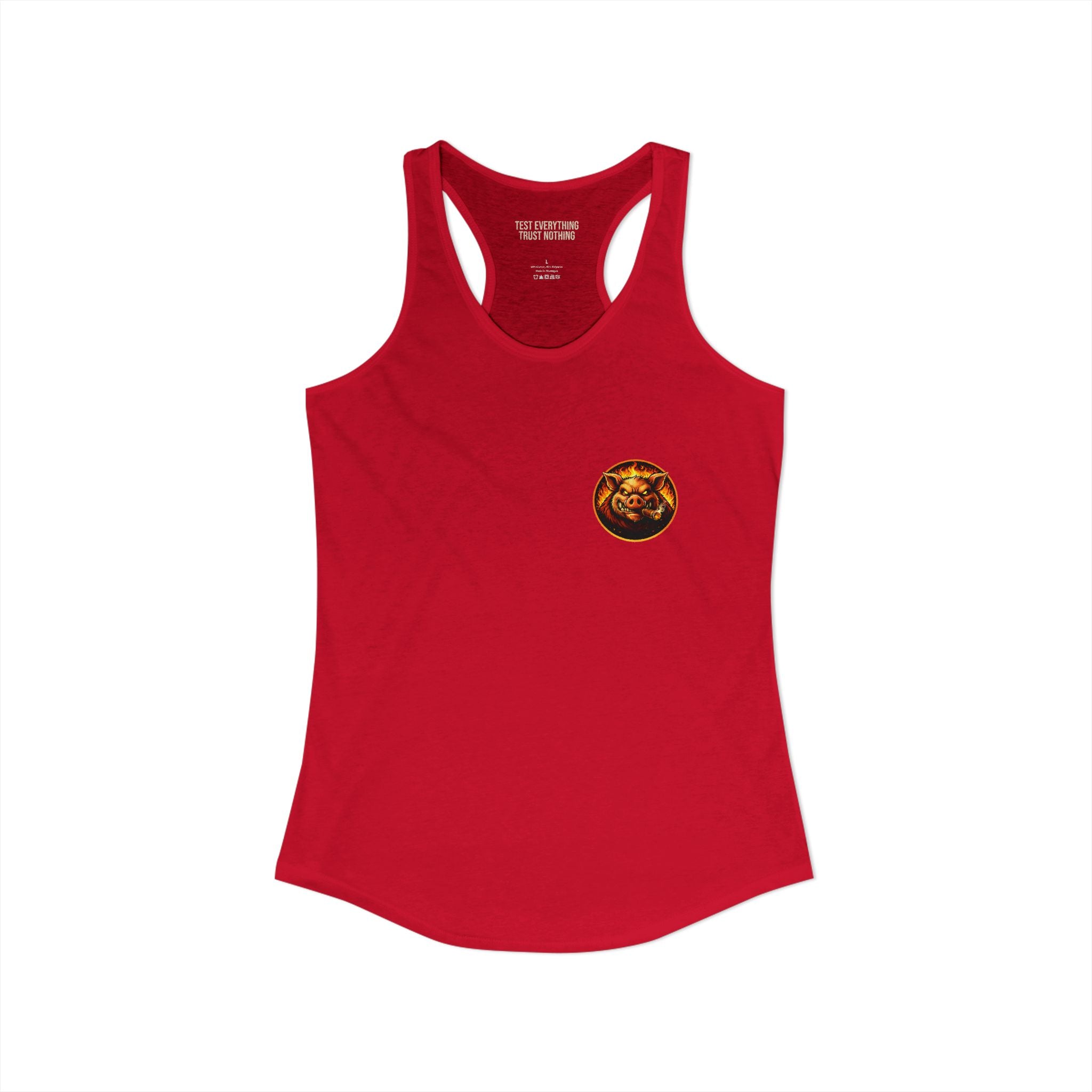 BBQ Test Pit Official Logo Women's Tank Top — Premium Racerback | Batch 001