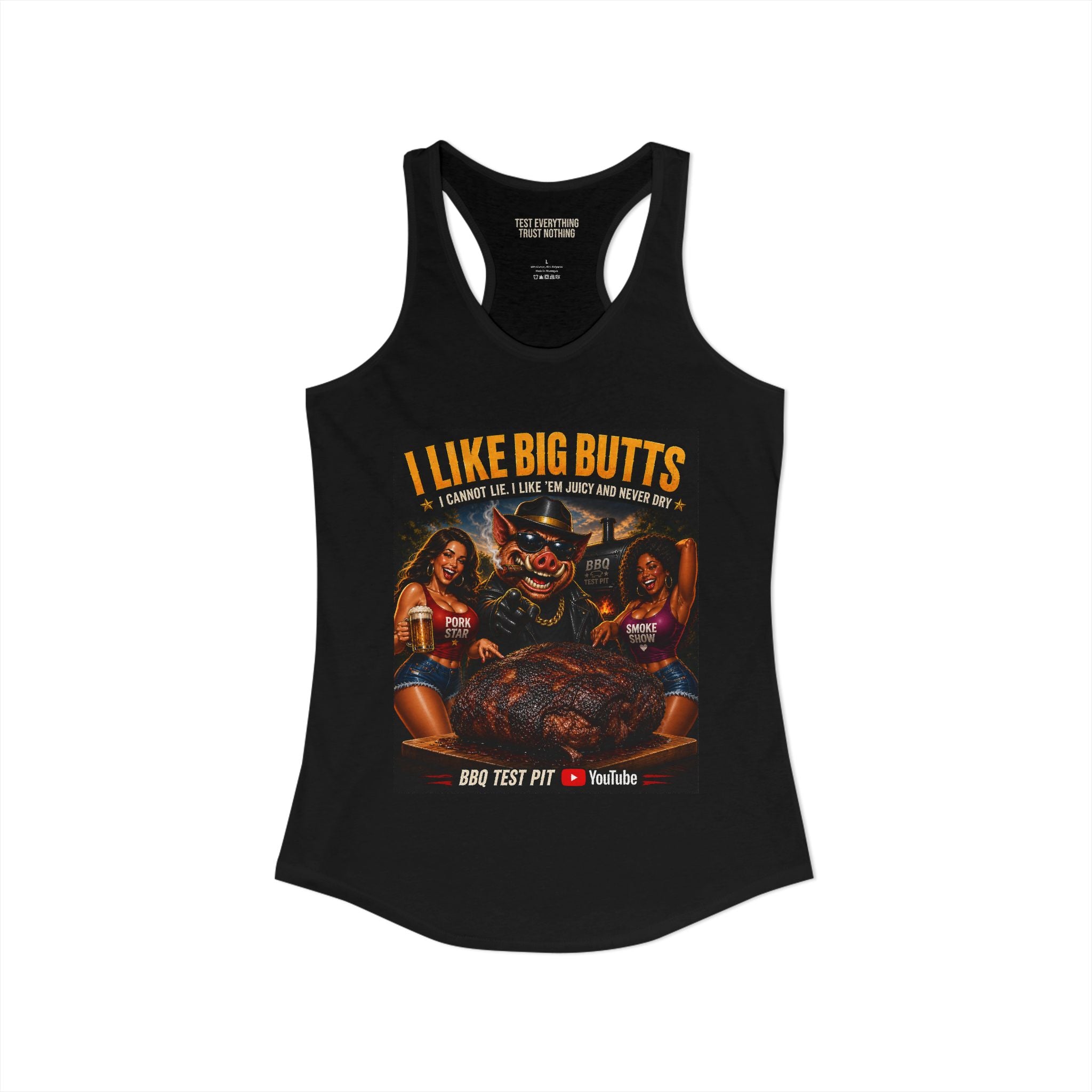 I Like Big BUTTS Women's Tank Top — Premium Racerback | BBQ Test Pit