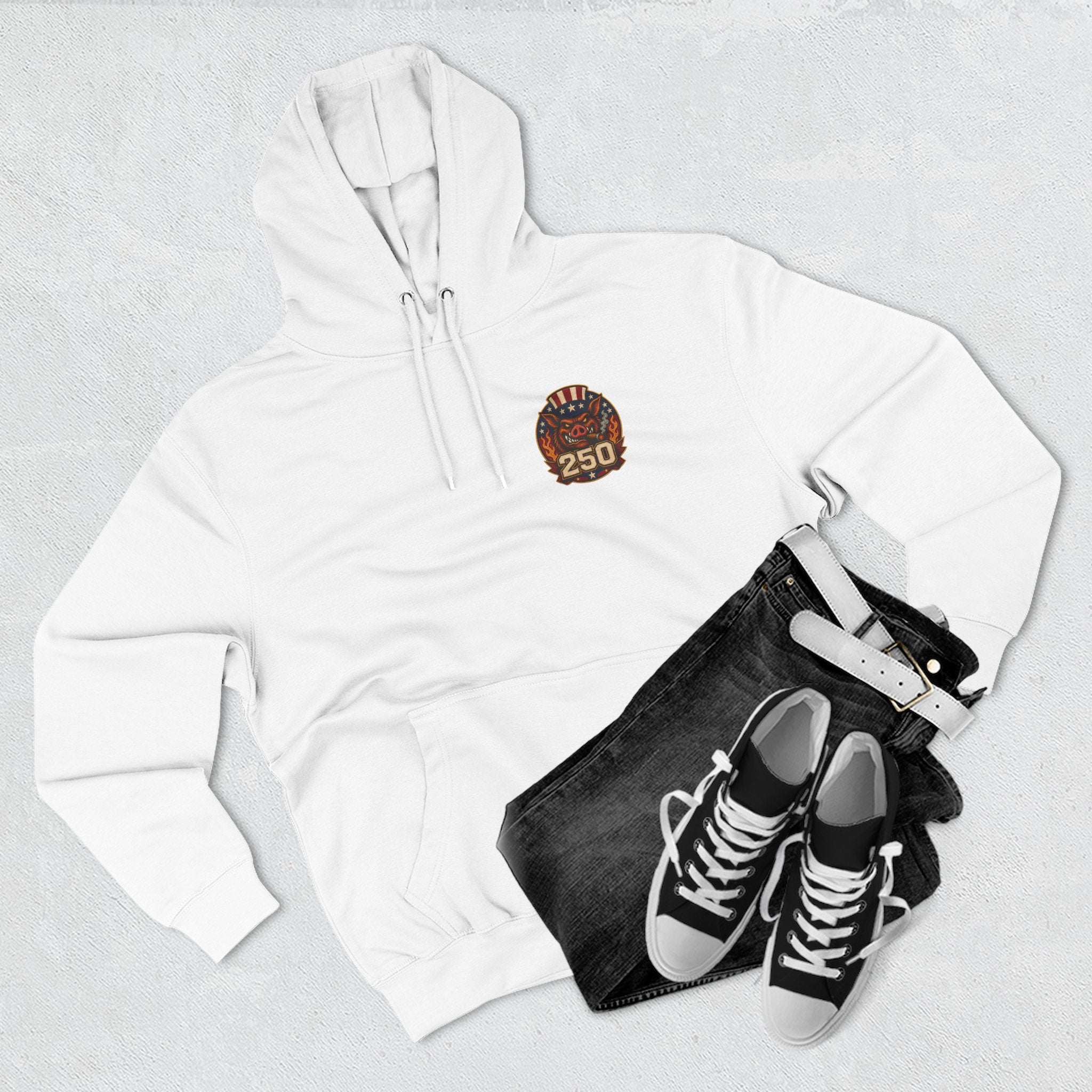 BBQ Test Pit America's 250th Birthday Hoodie | Limited Edition Patriotic Fleece