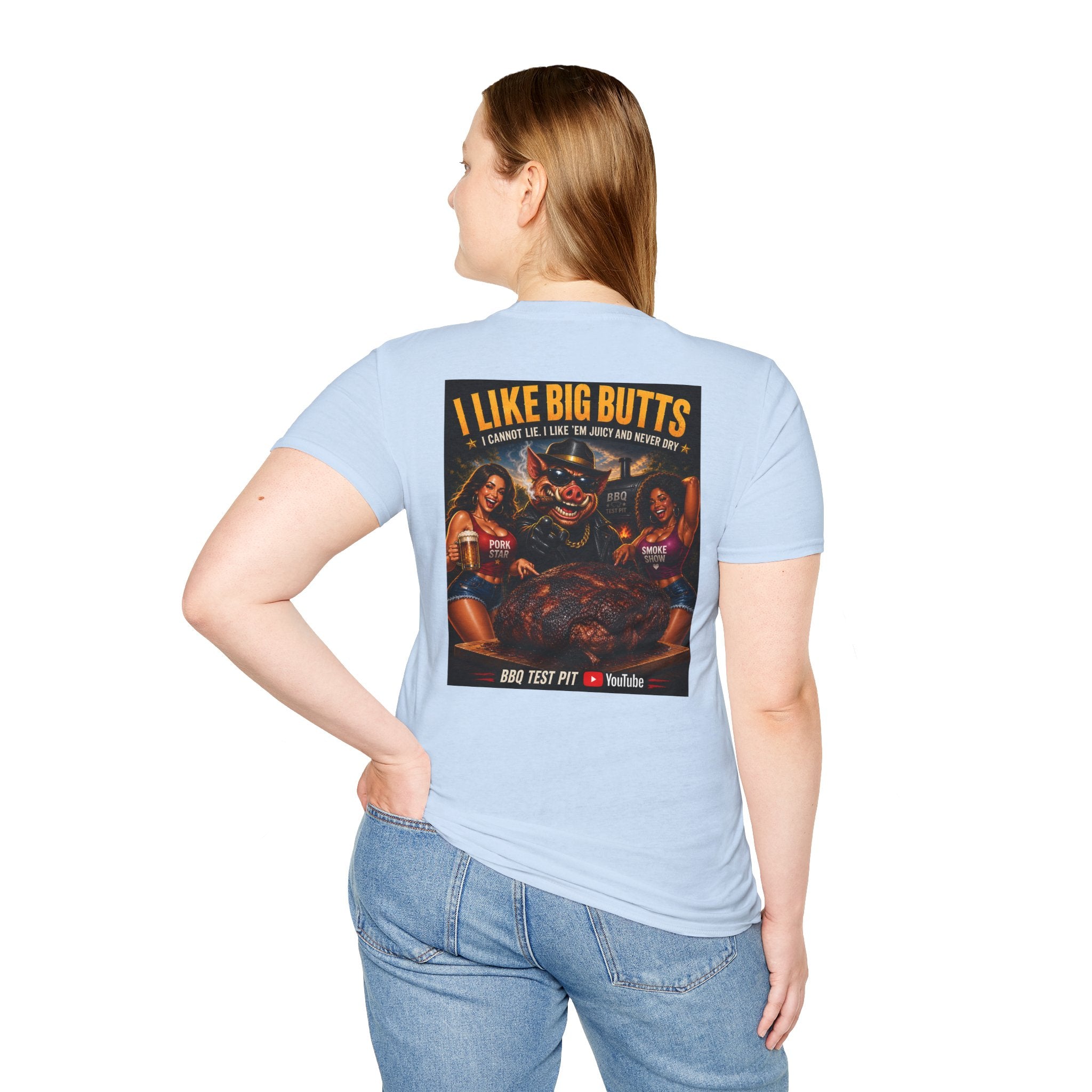I Like Big Butts T-Shirt — Premium Softstyle BBQ Tee | BBQ Test Pit