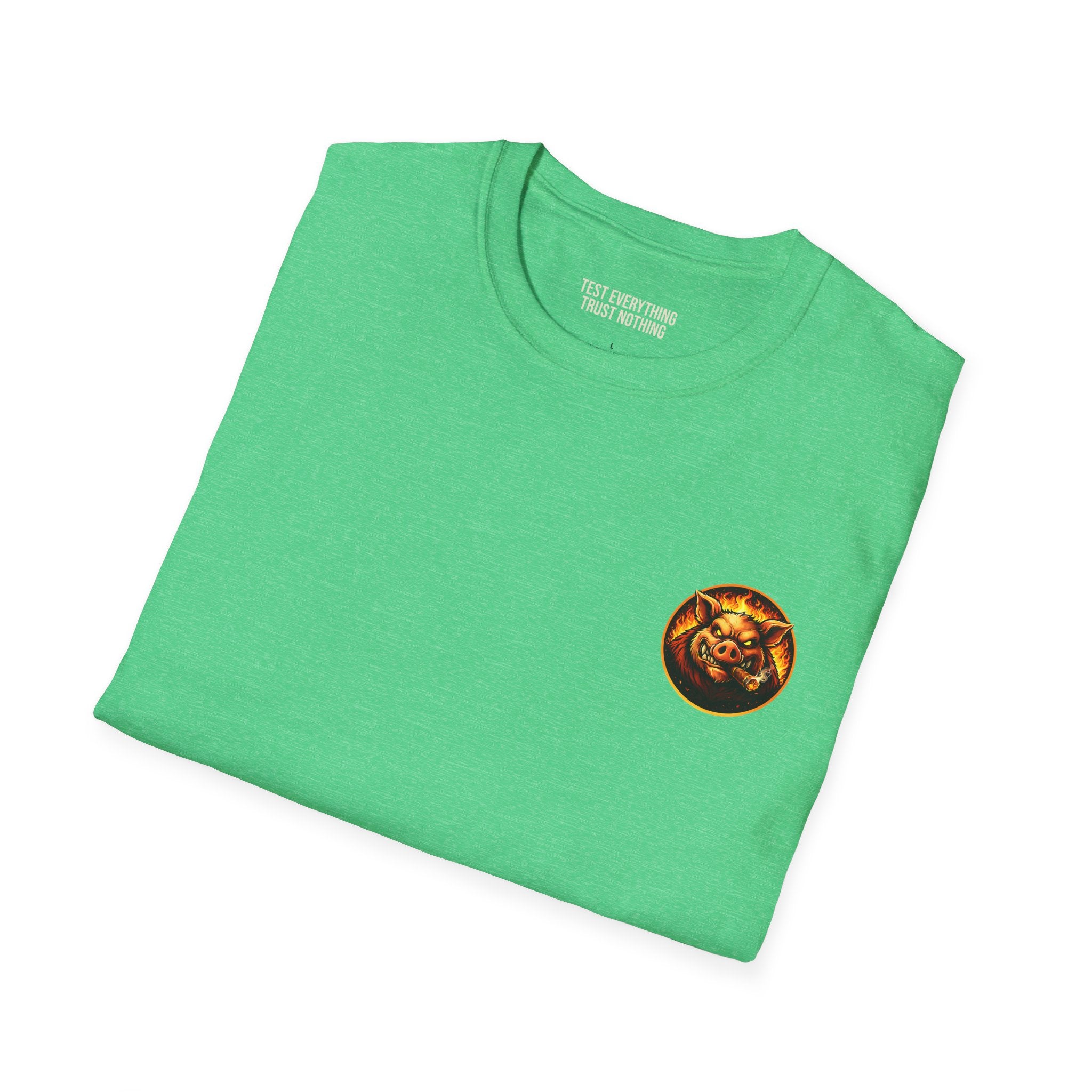 Stop Staring At My Rack T-Shirt — Premium Softstyle Rib Tee | BBQ Test Pit