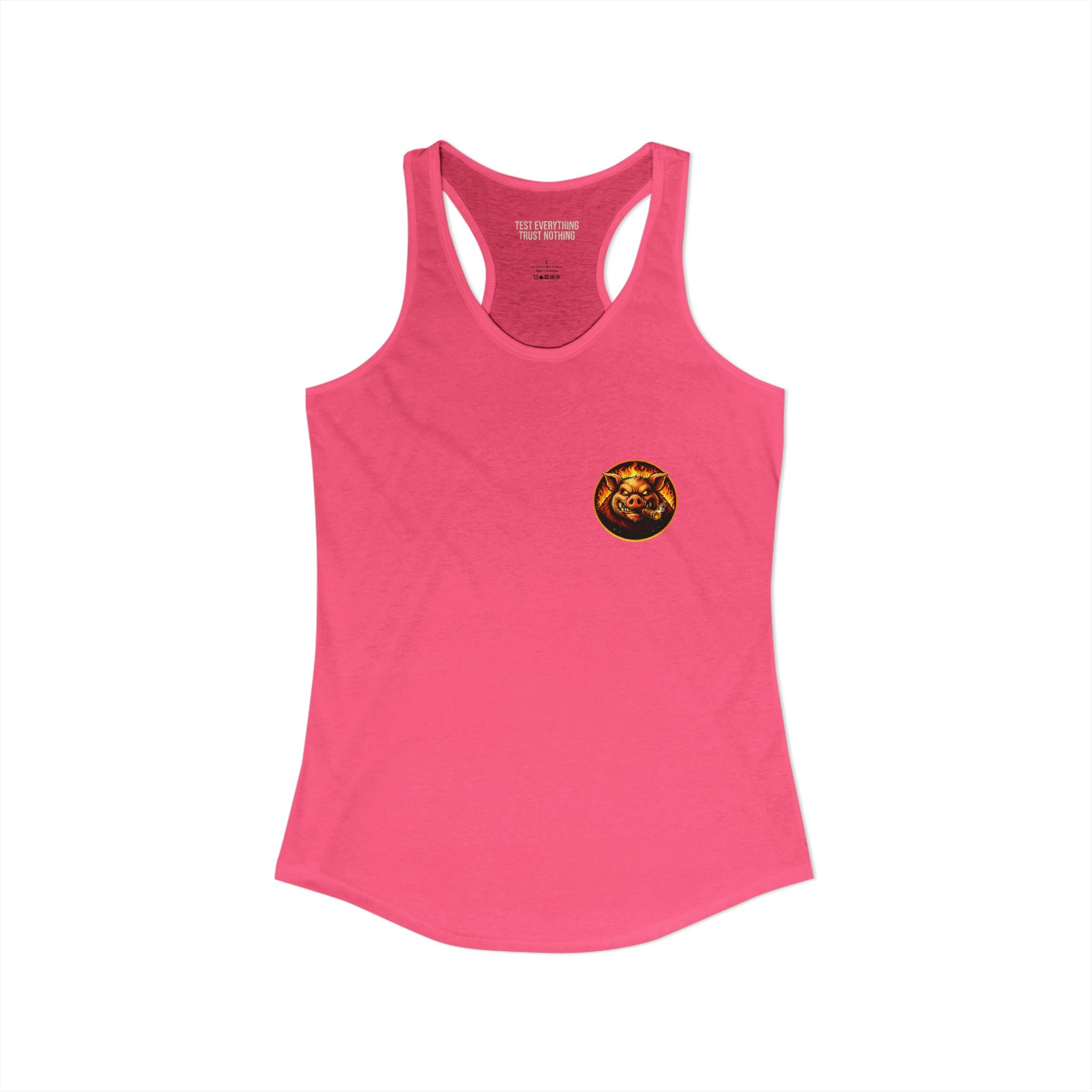 BBQ Test Pit Official Logo Women's Tank Top — Premium Racerback | Batch 001