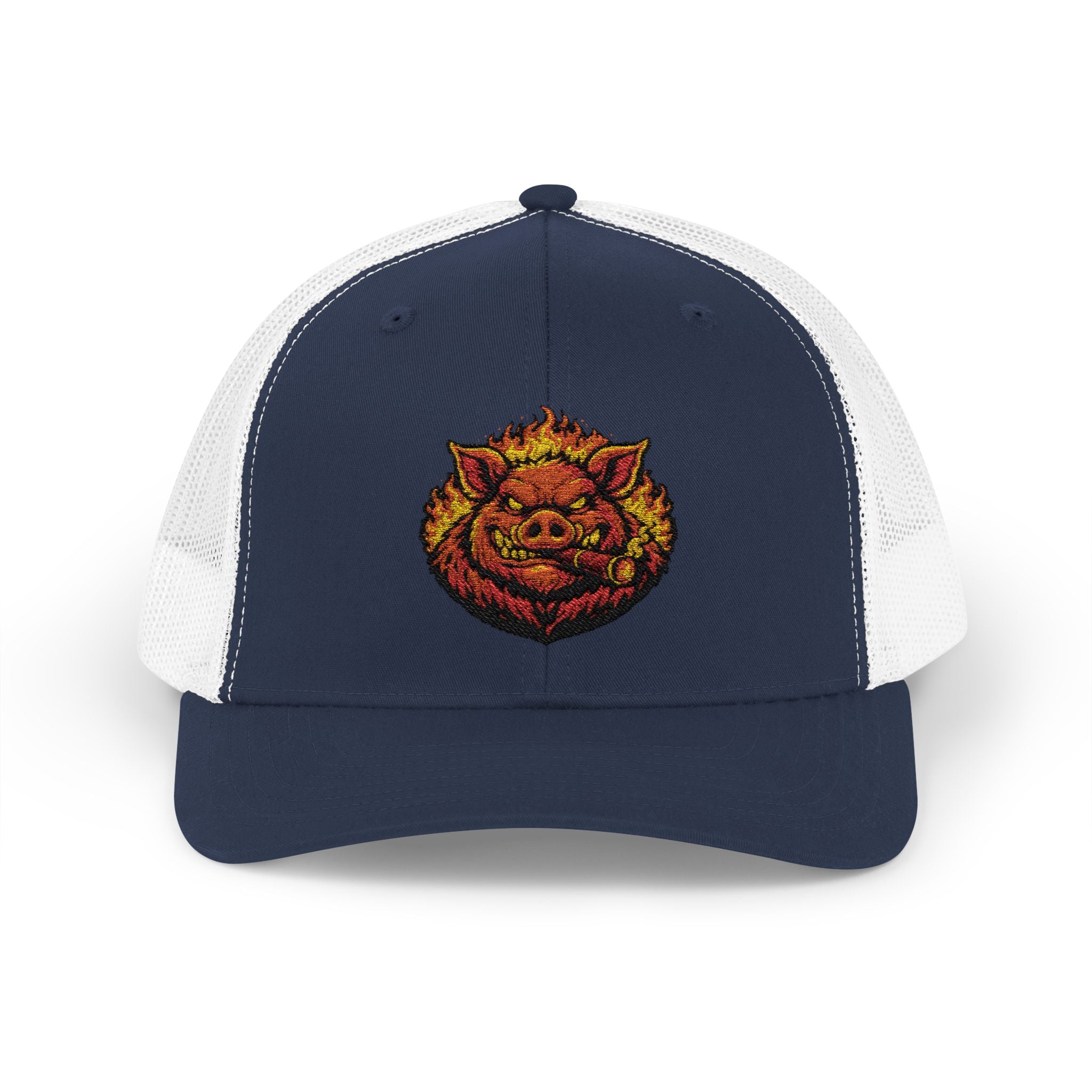 BBQ Test Pit Official Trucker Hat — Structured Snapback | Yupoong 6606