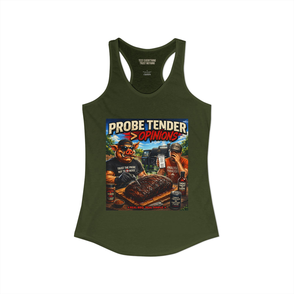 Probe Tender > Opinions Women's Tank Top — Premium Racerback | BBQ Test Pit