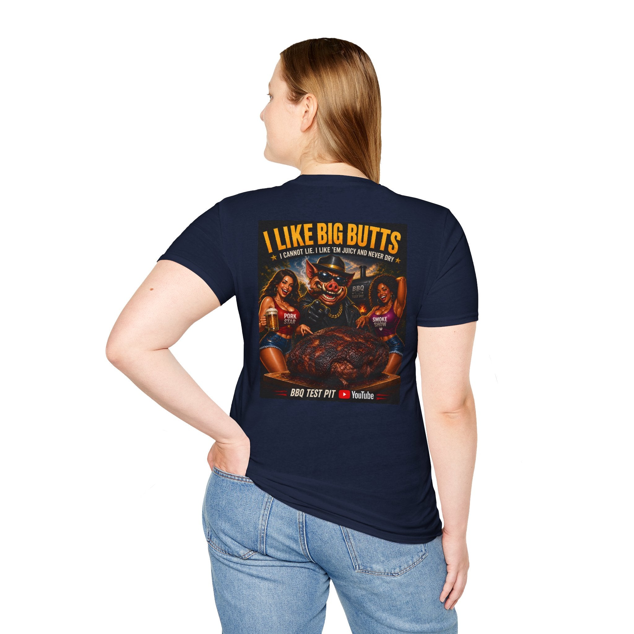 I Like Big Butts T-Shirt — Premium Softstyle BBQ Tee | BBQ Test Pit