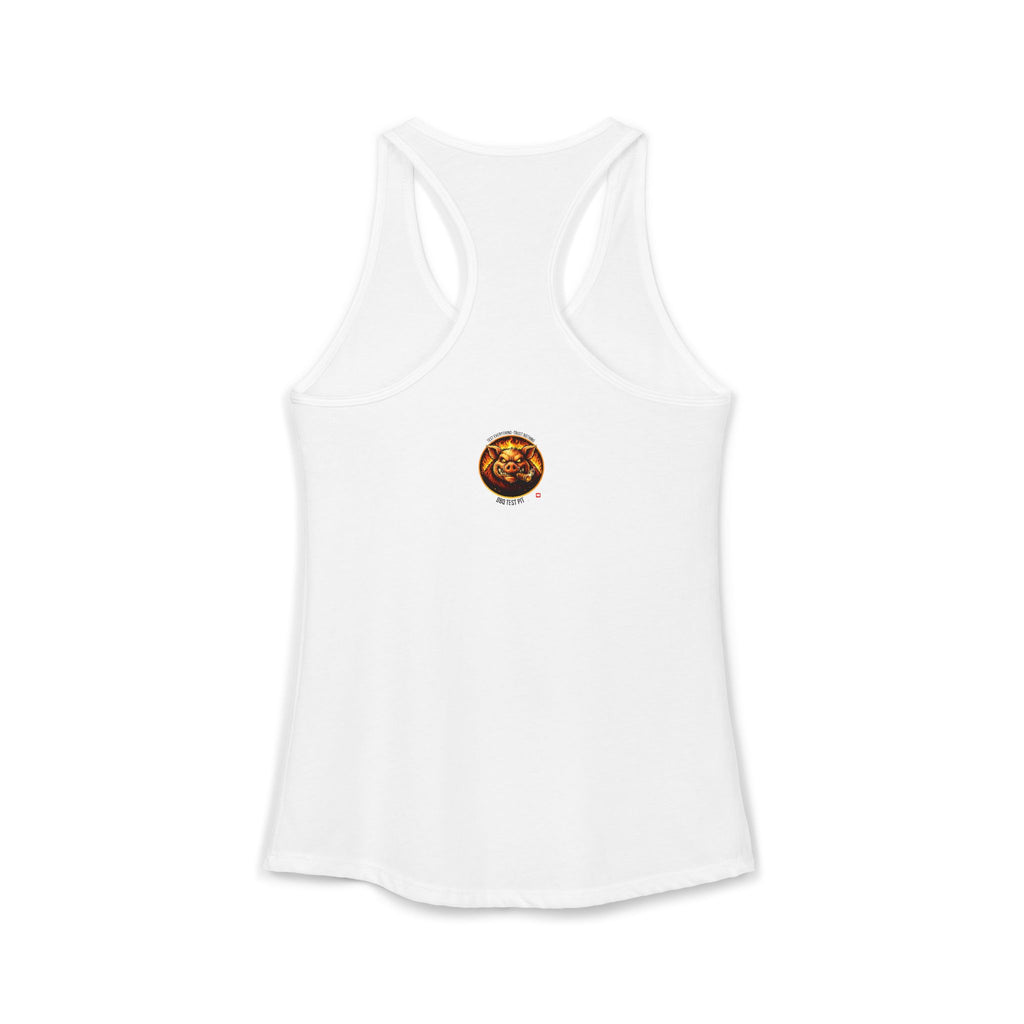 BBQ Test Pit Official Logo Women's Tank Top — Premium Racerback | Batch 001