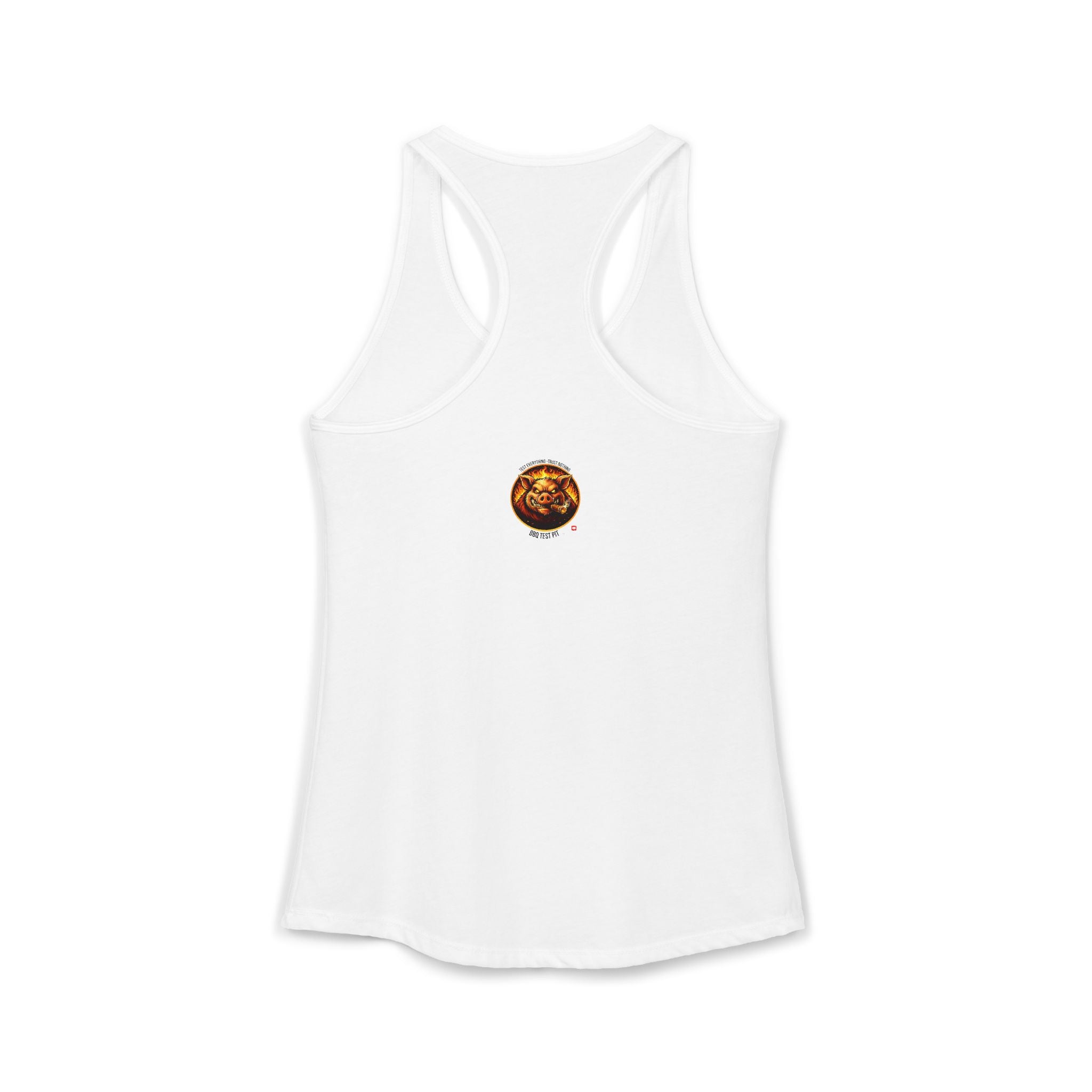 BBQ Test Pit Official Logo Women's Tank Top — Premium Racerback | Batch 001