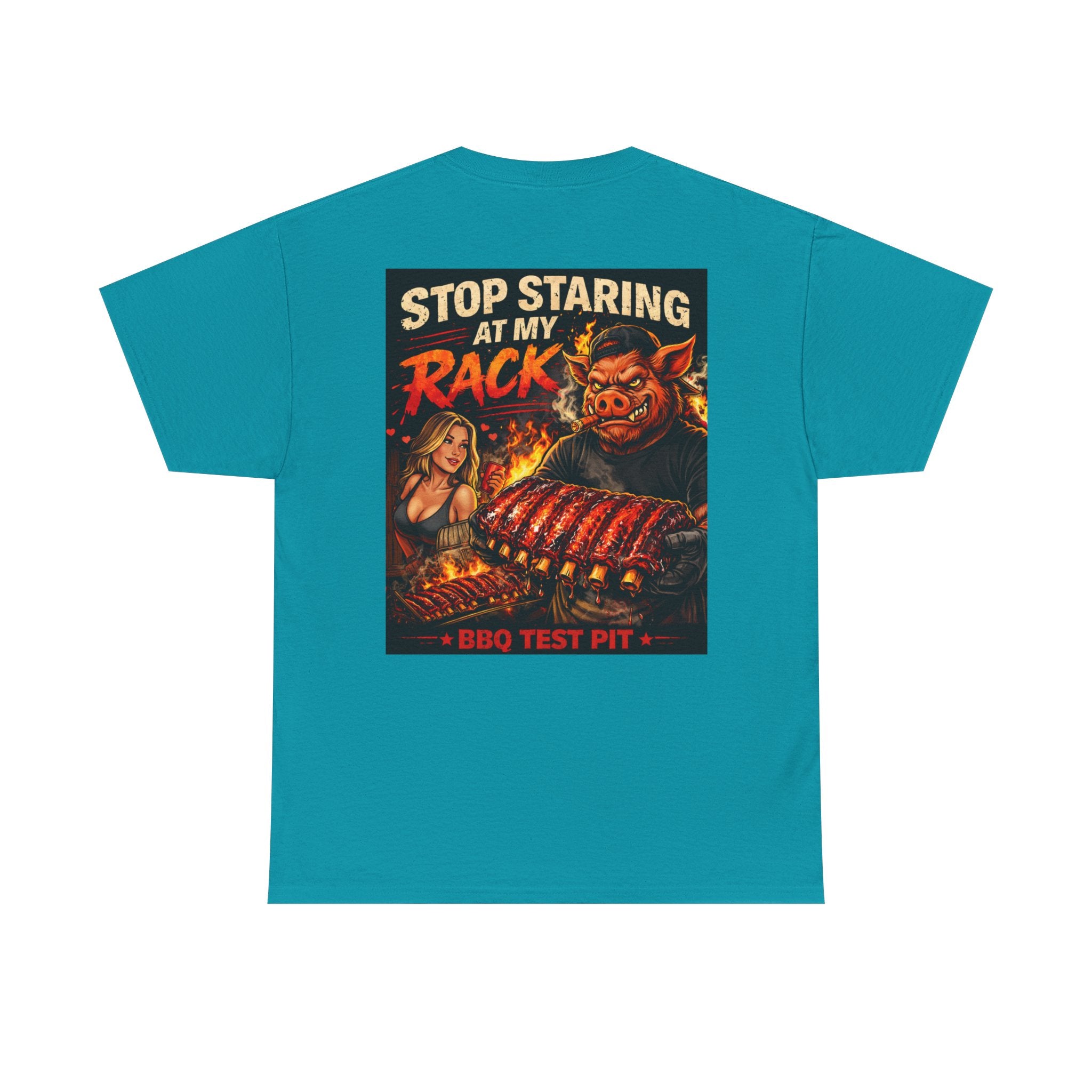 Stop Staring At My Rack T-Shirt — Rib Enthusiast Gear | BBQ Test Pit