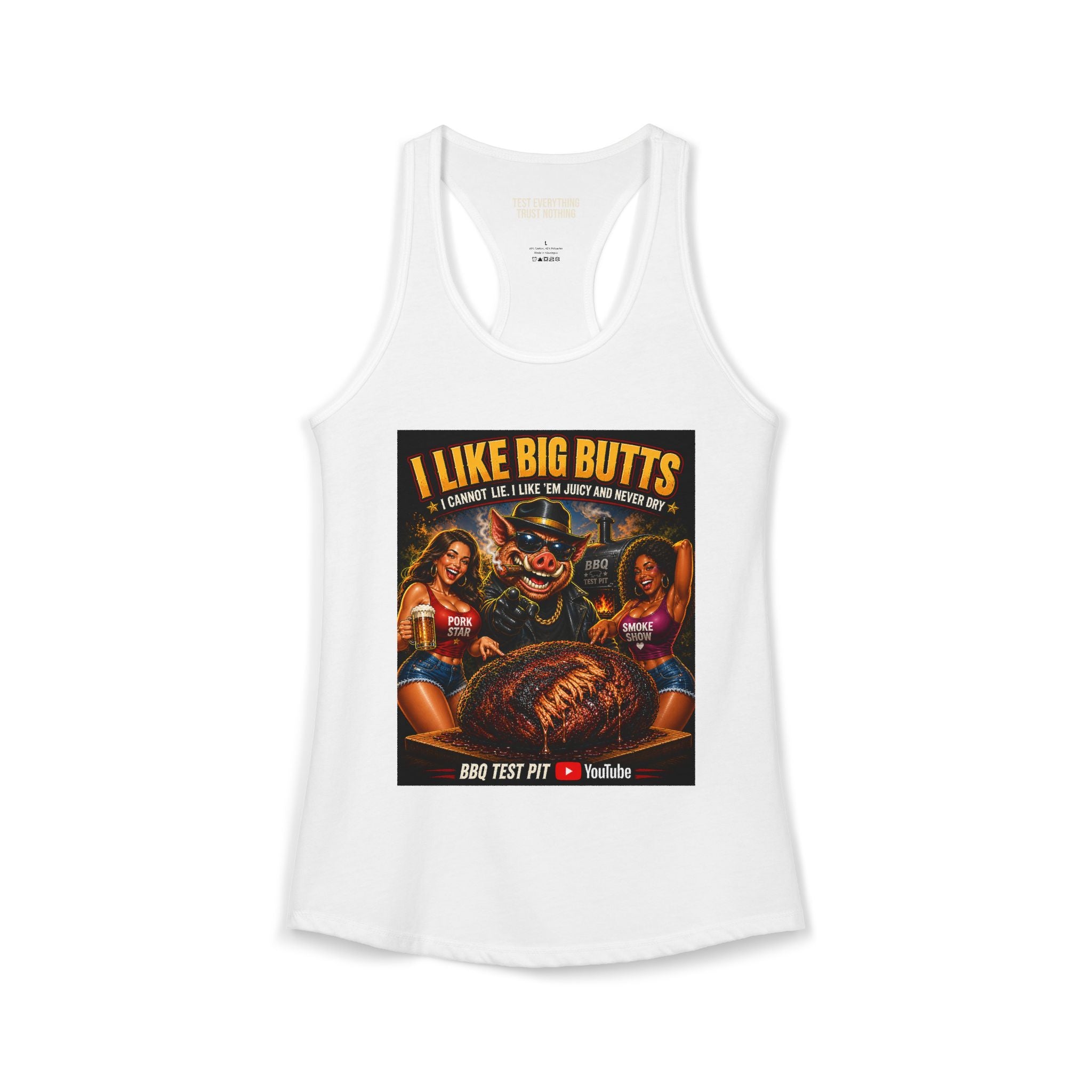 I Like Big BUTTS Women's Tank Top — Premium Racerback | BBQ Test Pit