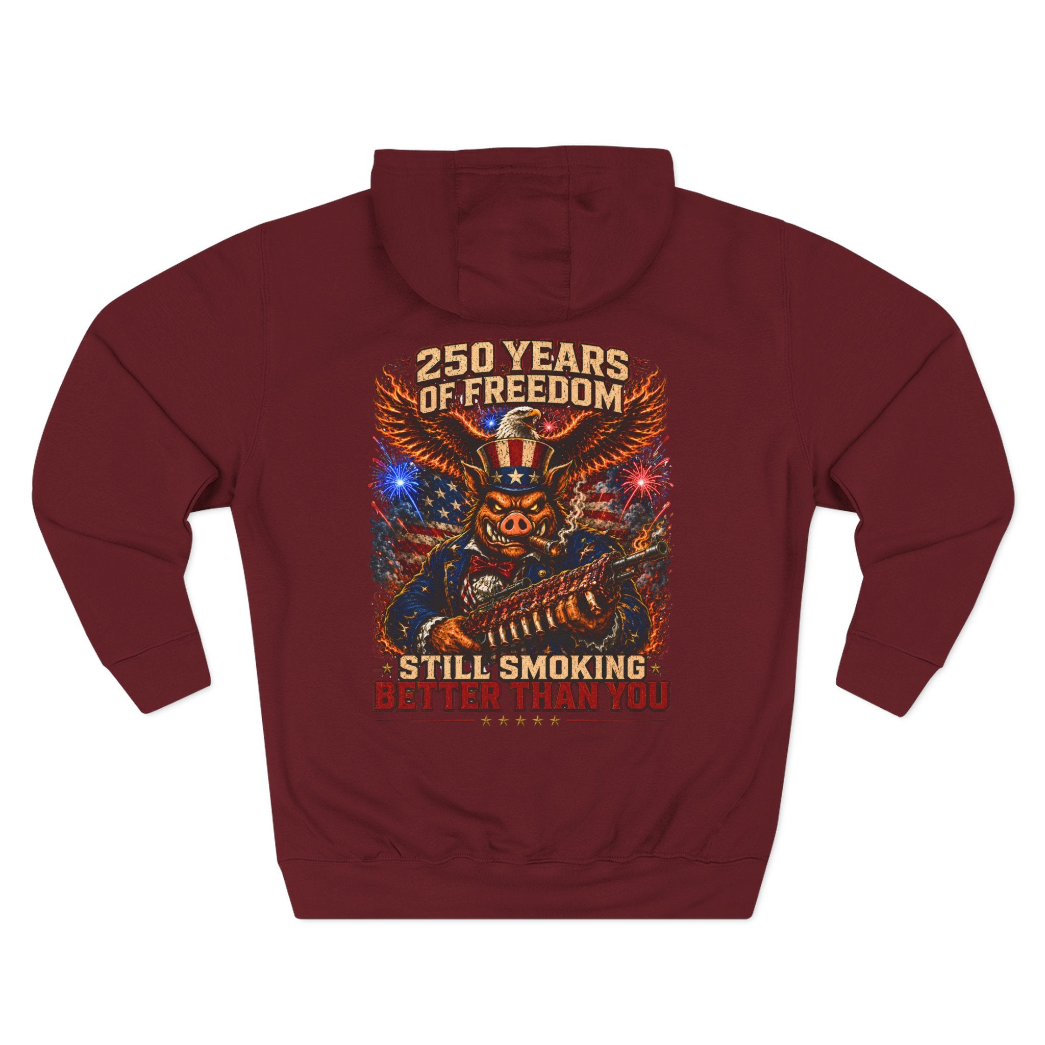 BBQ Test Pit America's 250th Birthday Hoodie | Limited Edition Patriotic Fleece