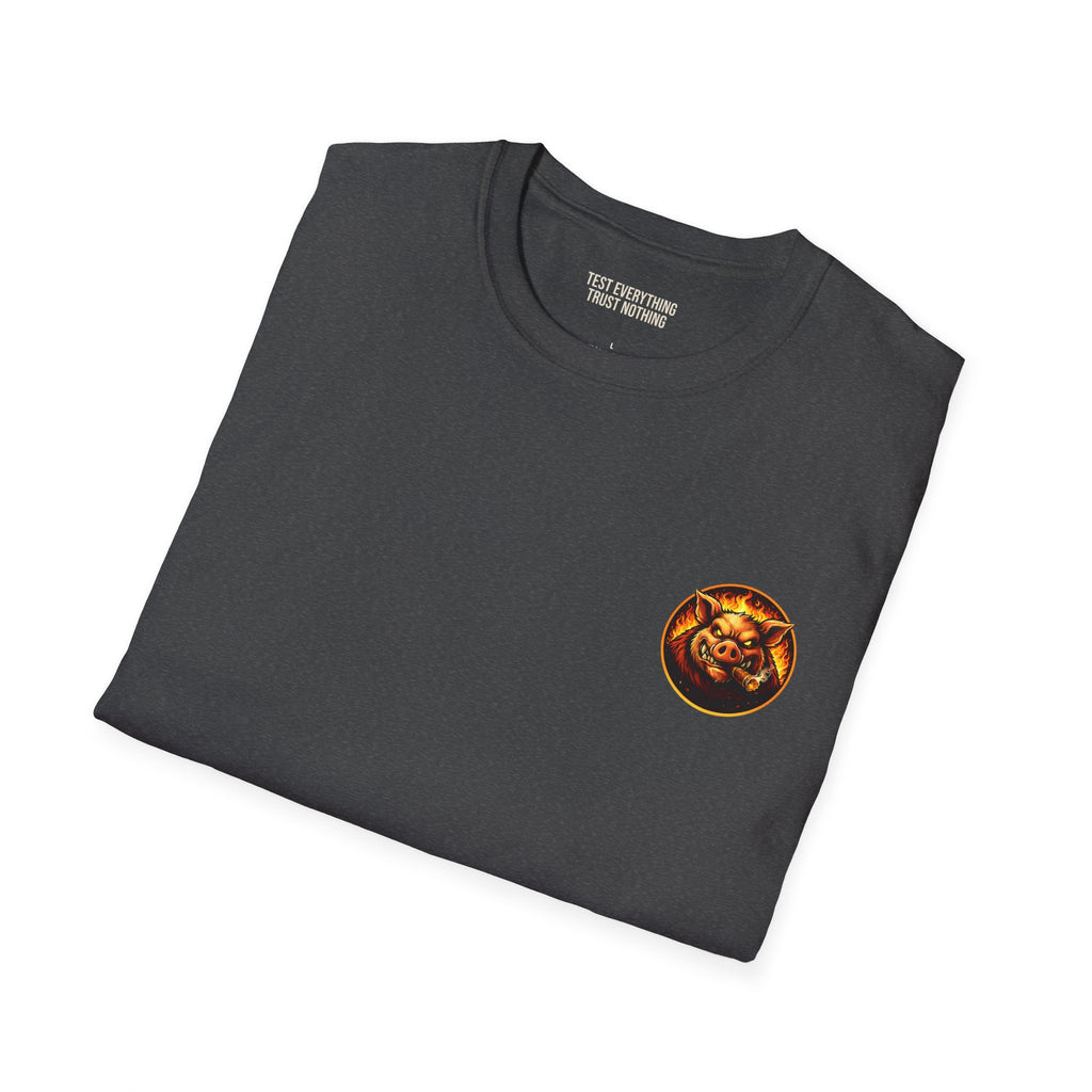 BBQ Test Pit Official Logo T-Shirt — Premium Softstyle Uniform | Batch 001