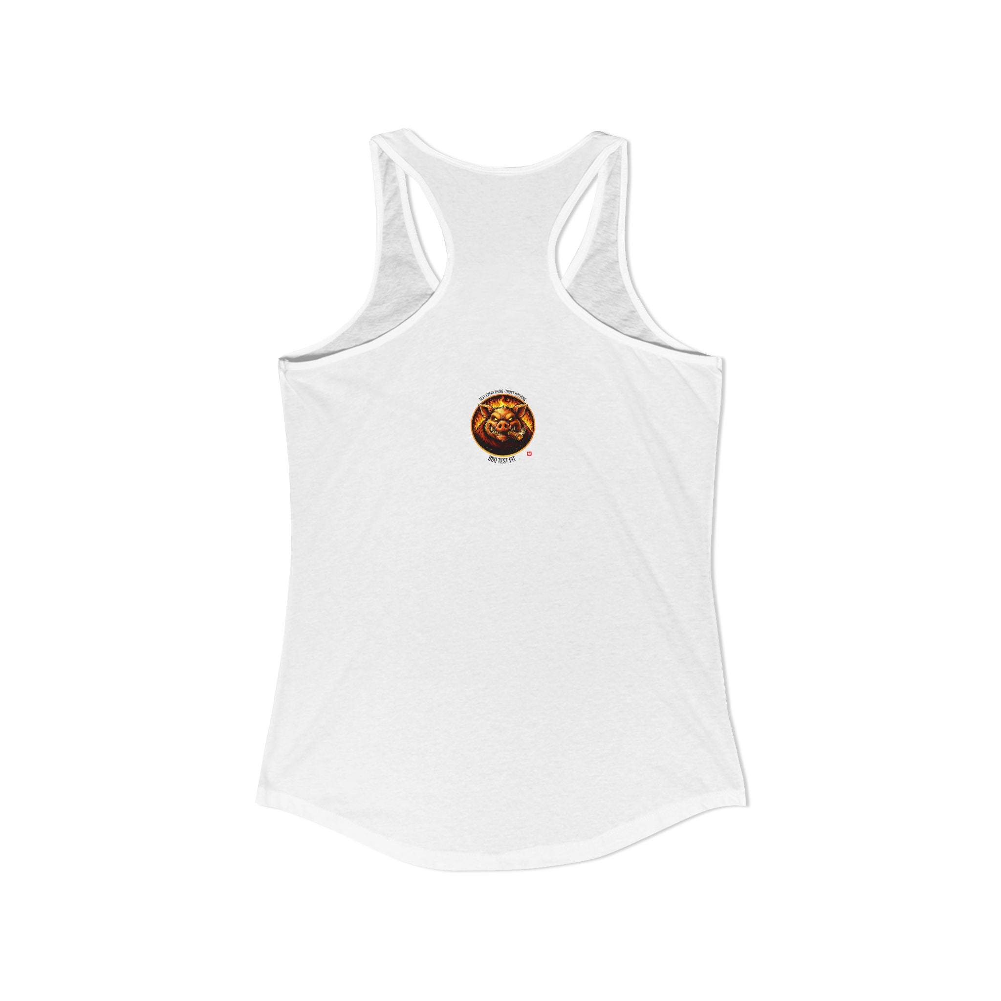 BBQ Test Pit Official Logo Women's Tank Top — Premium Racerback | Batch 001