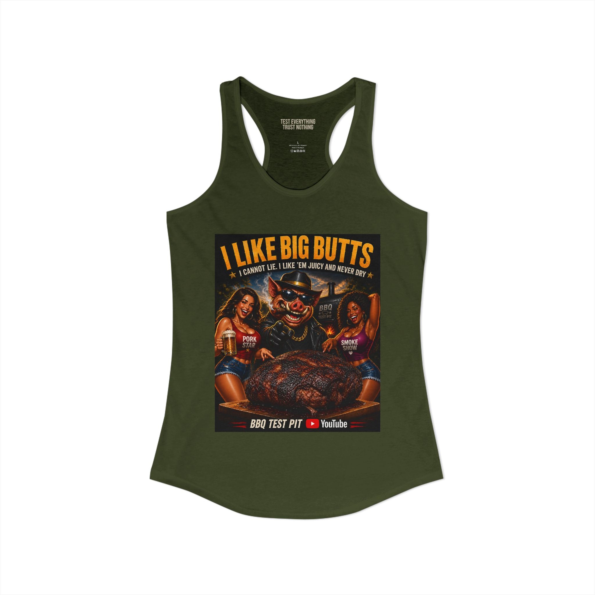 I Like Big BUTTS Women's Tank Top — Premium Racerback | BBQ Test Pit