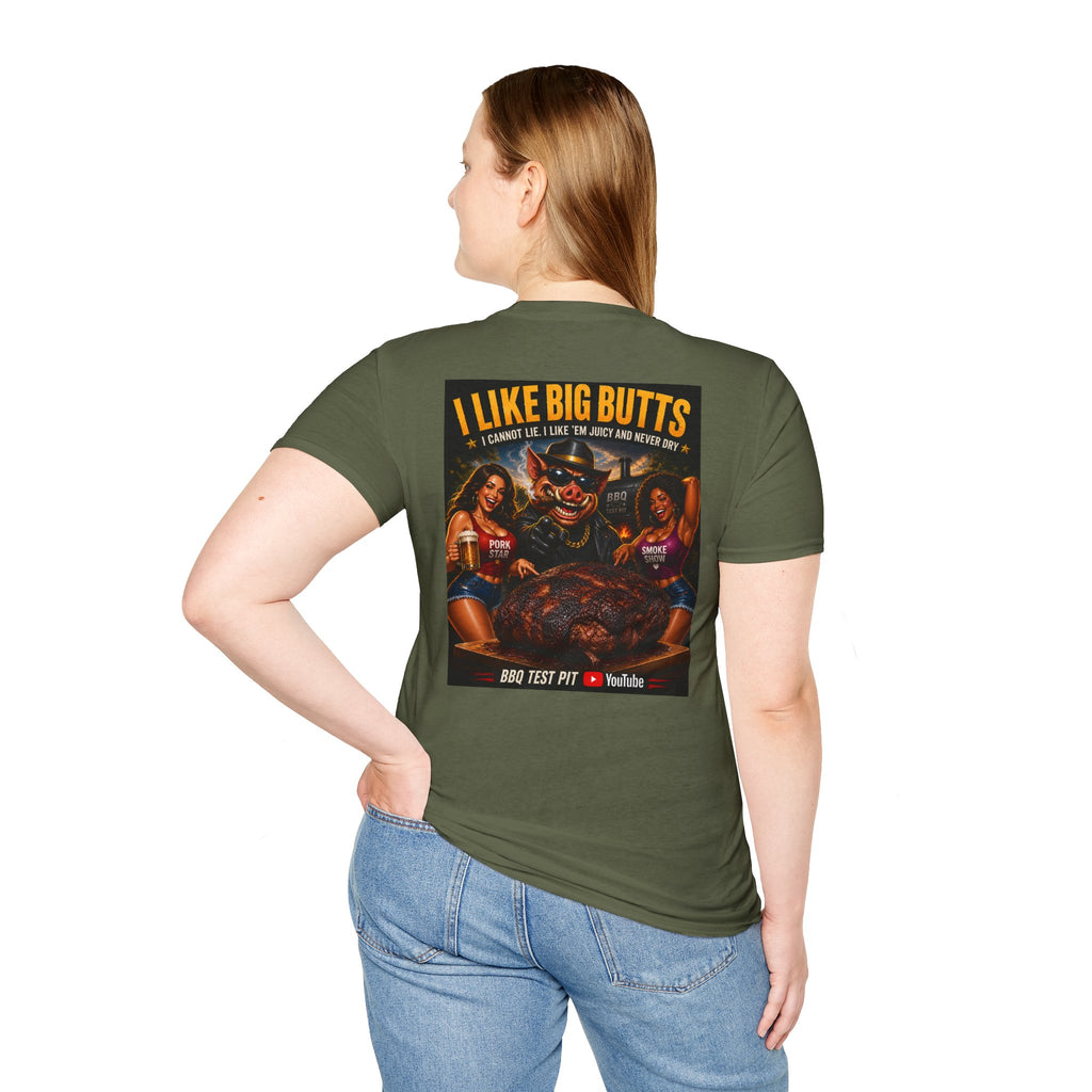 I Like Big Butts T-Shirt — Premium Softstyle BBQ Tee | BBQ Test Pit