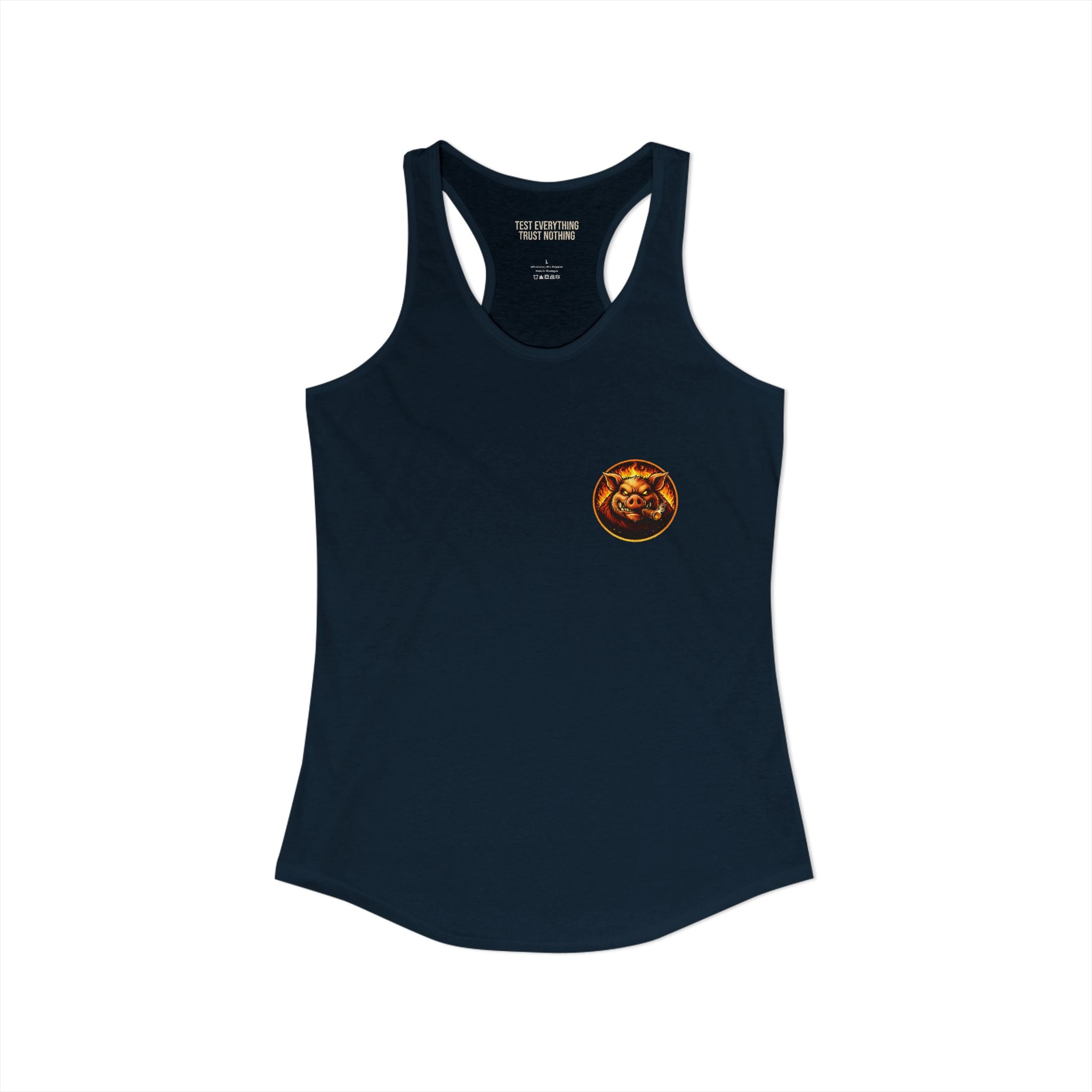 BBQ Test Pit Official Logo Women's Tank Top — Premium Racerback | Batch 001
