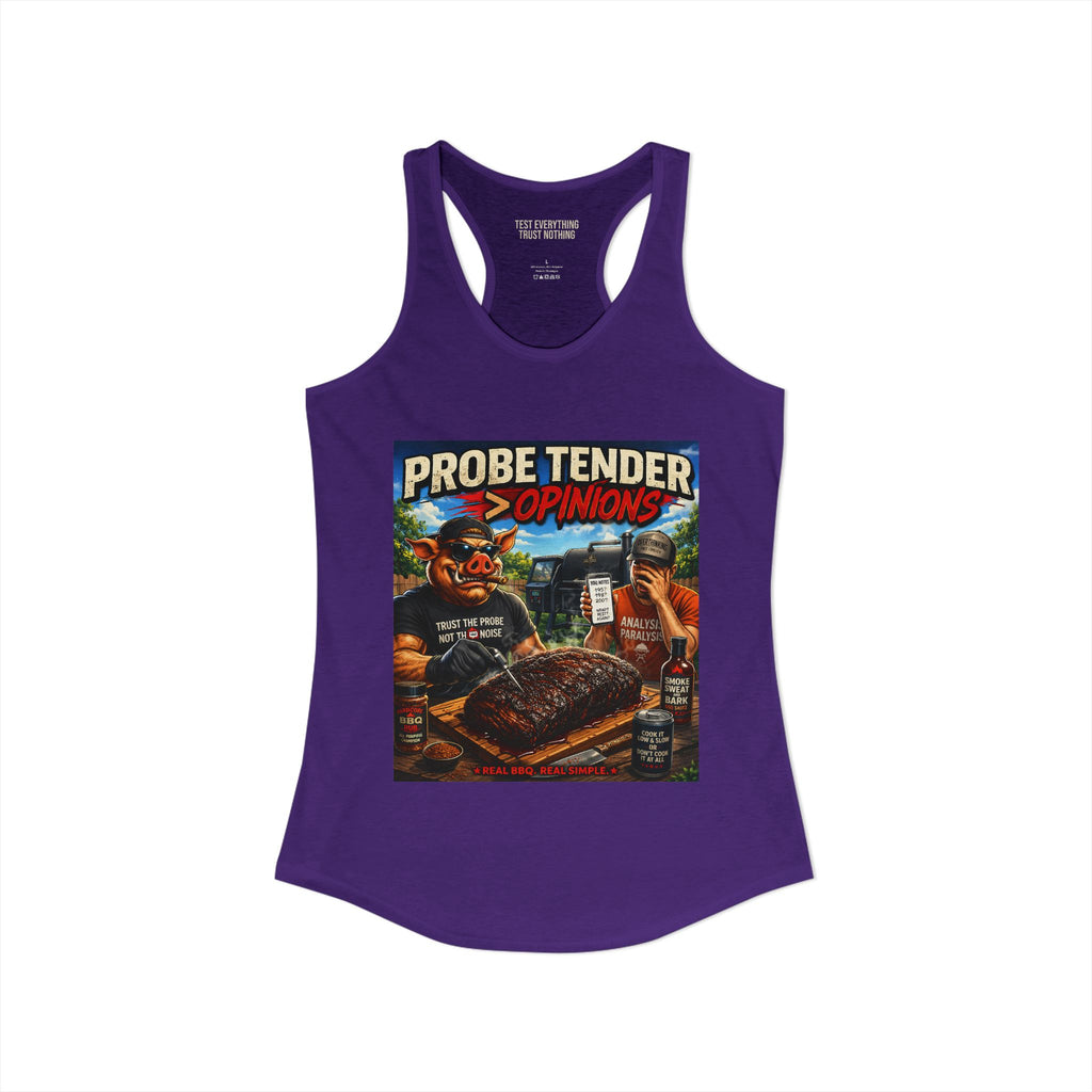 Probe Tender > Opinions Women's Tank Top — Premium Racerback | BBQ Test Pit