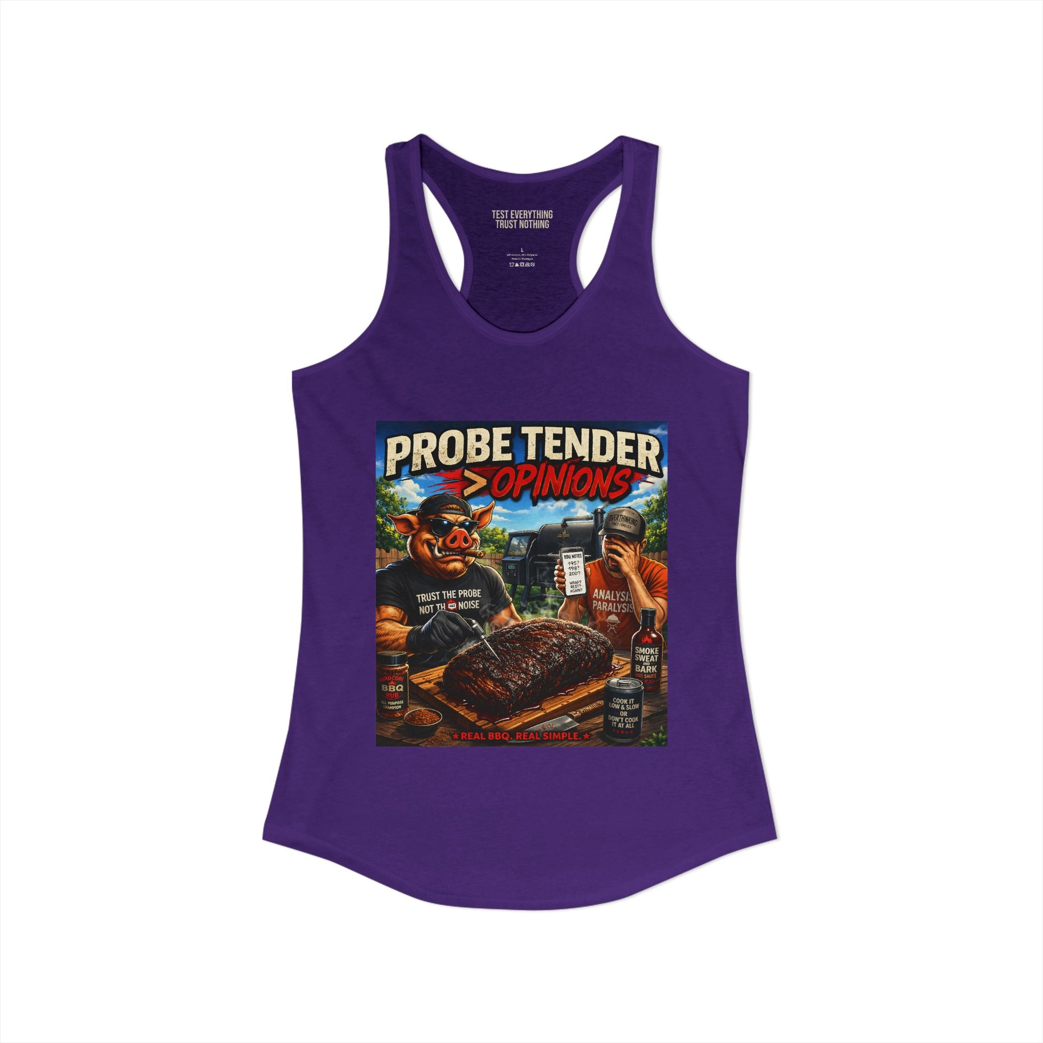 Probe Tender > Opinions Women's Tank Top — Premium Racerback | BBQ Test Pit