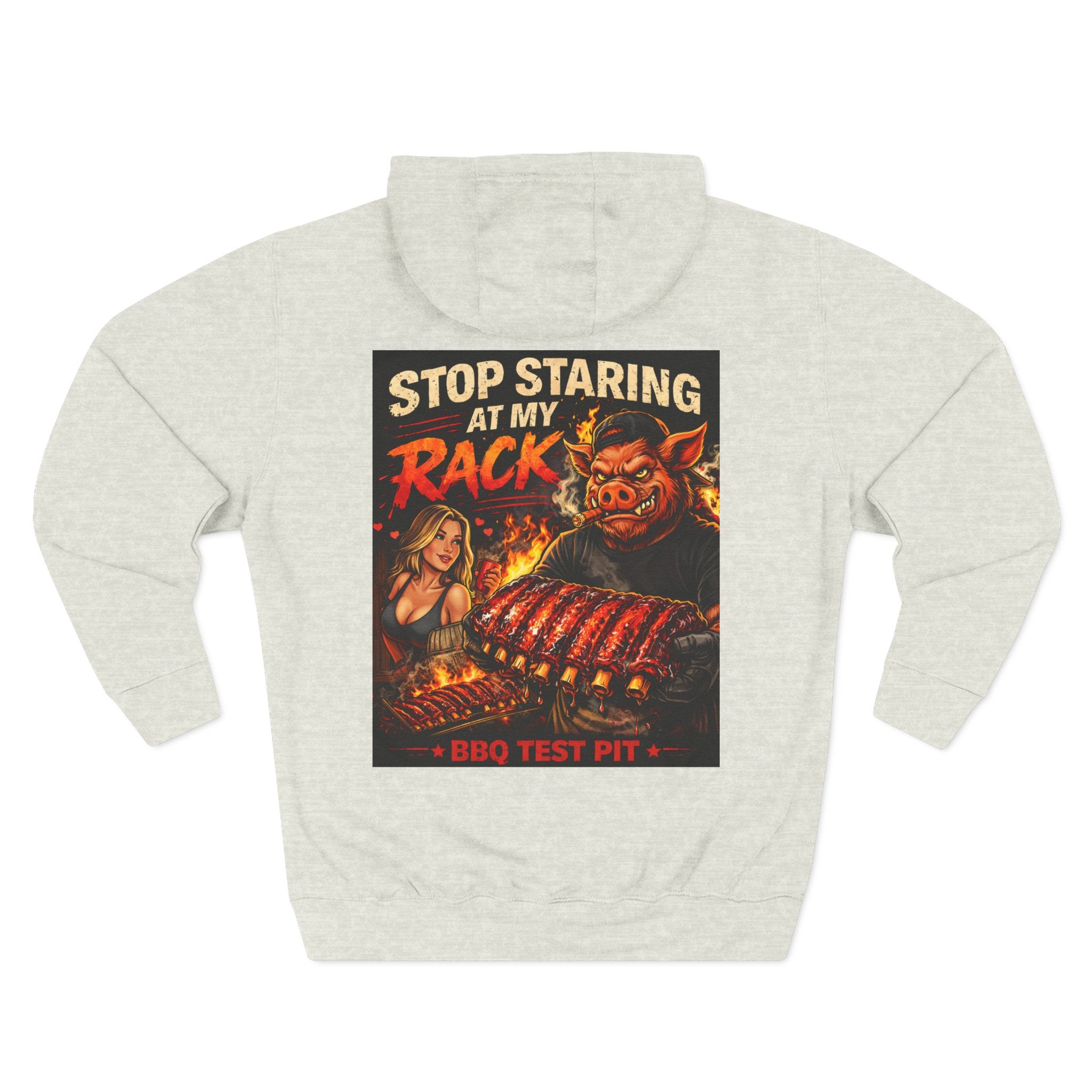 Stop Staring at My Rack Hoodie — Premium Heavyweight Rib Tech | BBQ Test Pit
