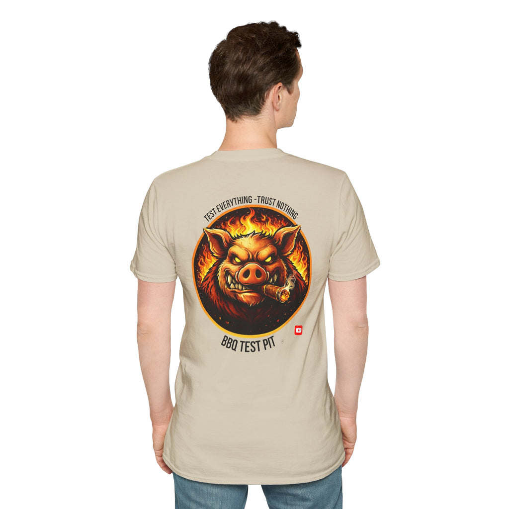 BBQ Test Pit Official Logo T-Shirt — Premium Softstyle Uniform | Batch 001