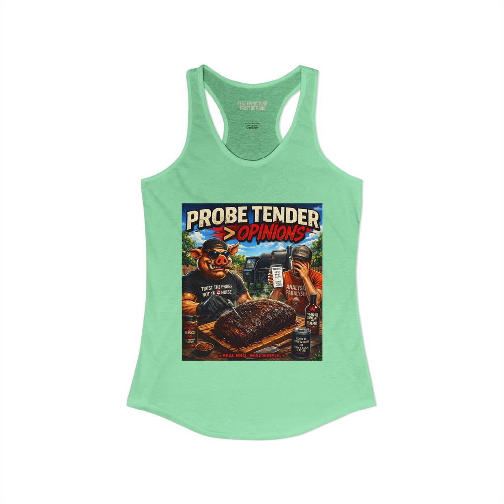 Probe Tender > Opinions Women's Tank Top — Premium Racerback | BBQ Test Pit