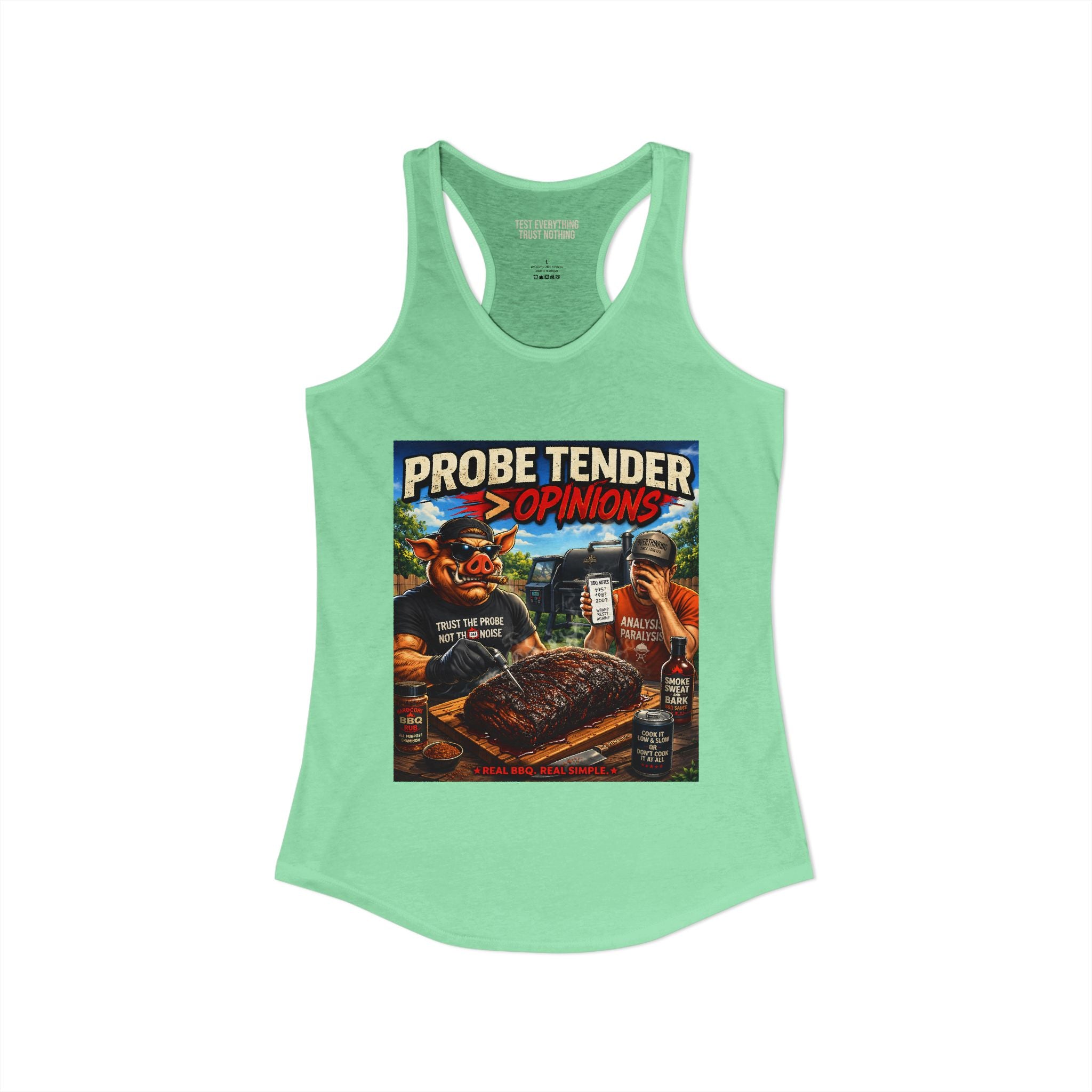 Probe Tender > Opinions Women's Tank Top — Premium Racerback | BBQ Test Pit