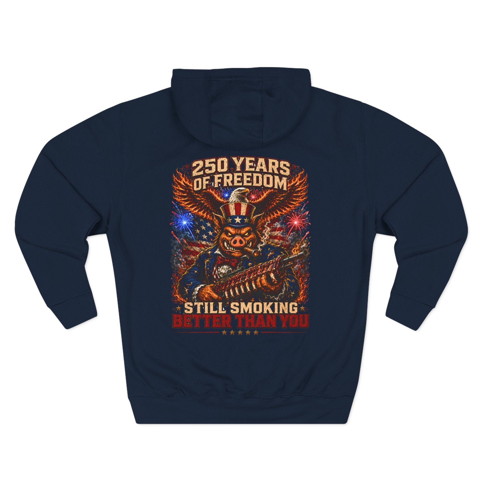 BBQ Test Pit America's 250th Birthday Hoodie | Limited Edition Patriotic Fleece