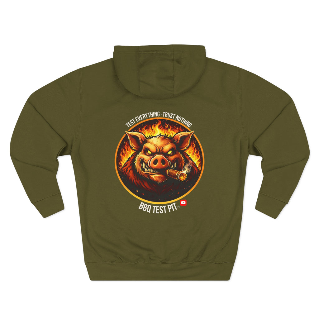 BBQ Test Pit Official Logo Hoodie — Premium Heavyweight Uniform | Batch 001