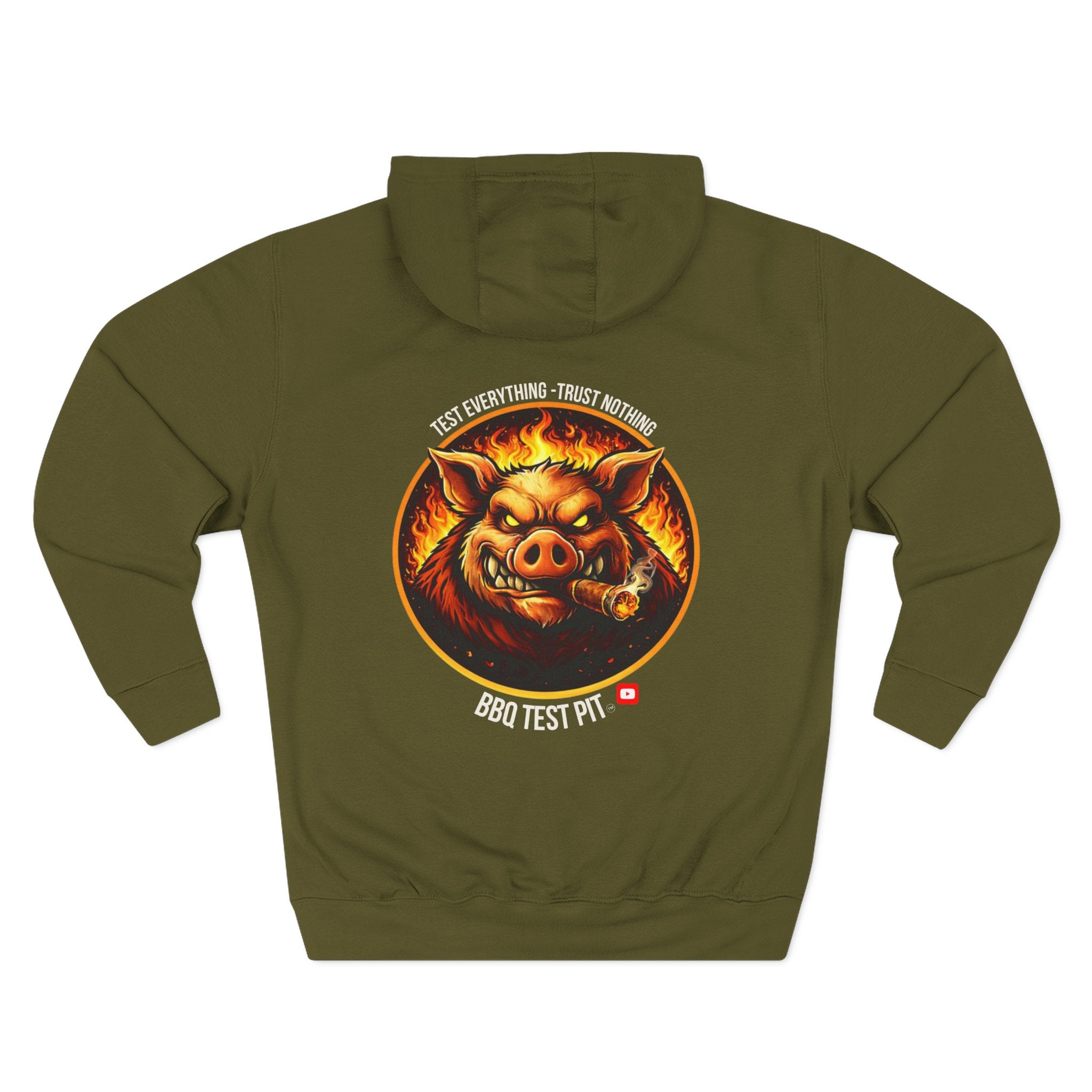 BBQ Test Pit Official Logo Hoodie — Premium Heavyweight Uniform | Batch 001