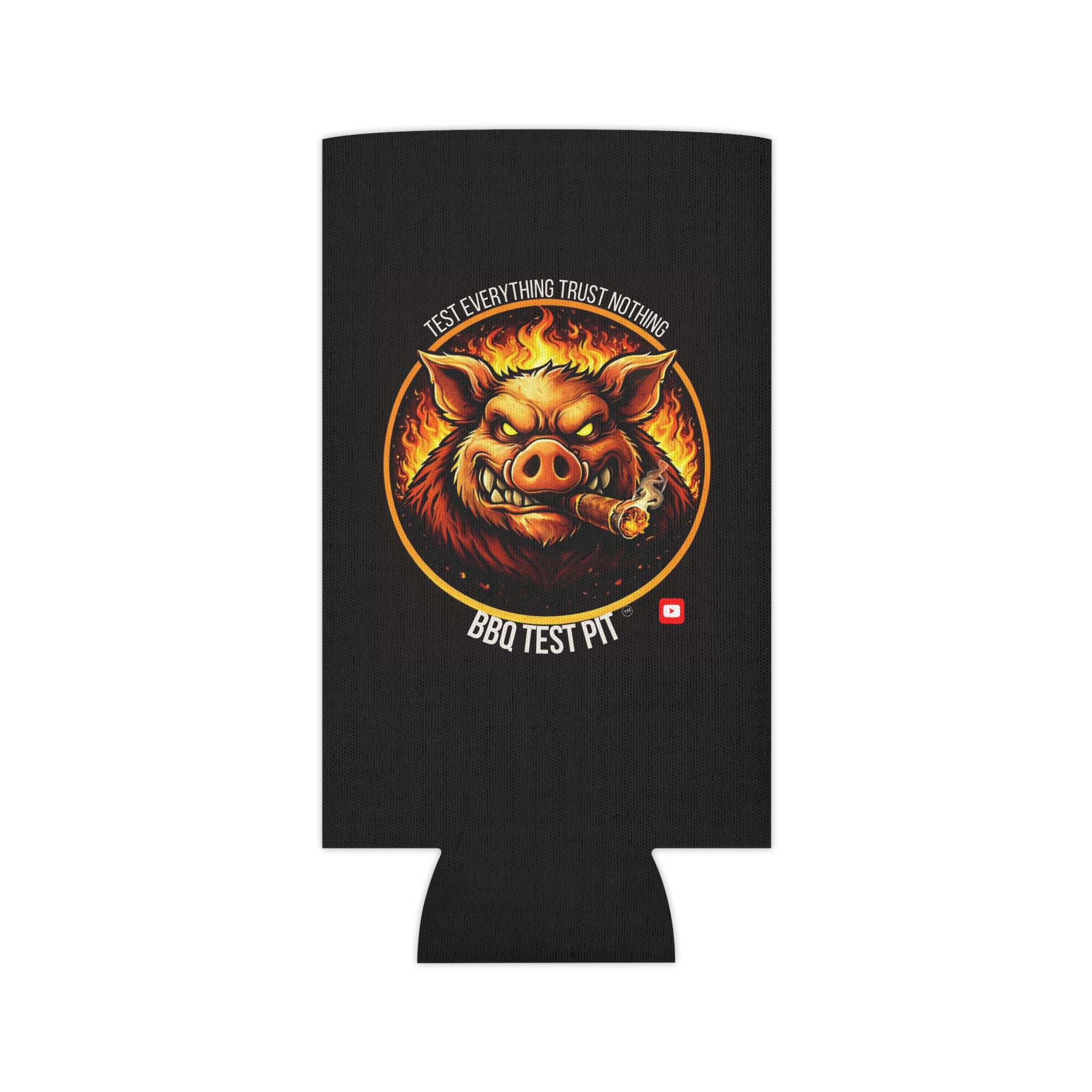 BBQ Test Pit Can Cooler — Insulated Beer Sleeves | Regular & Slim Can Options