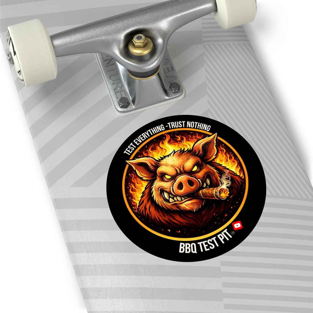 BBQ Test Pit Official Logo Vinyl Sticker — Waterproof Matte Decal | All Sizes