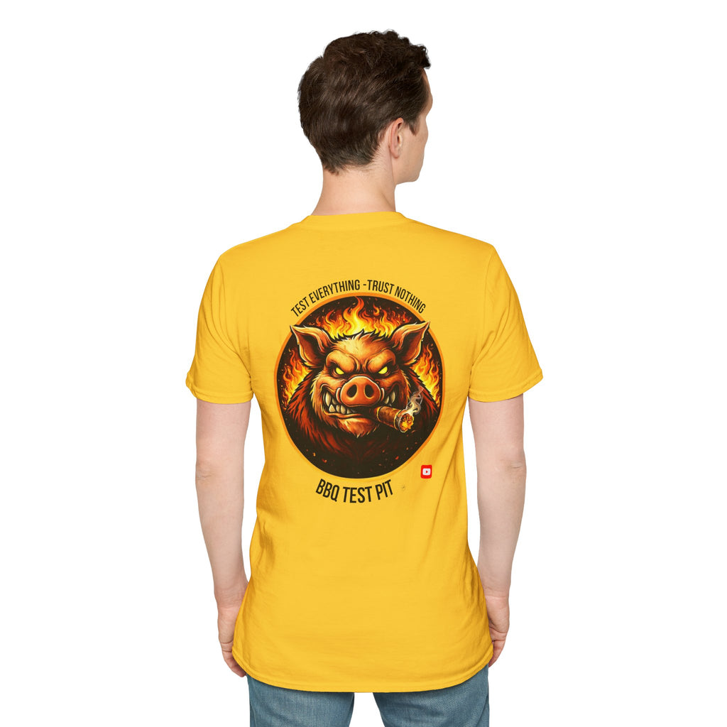 BBQ Test Pit Official Logo T-Shirt — Premium Softstyle Uniform | Batch 001
